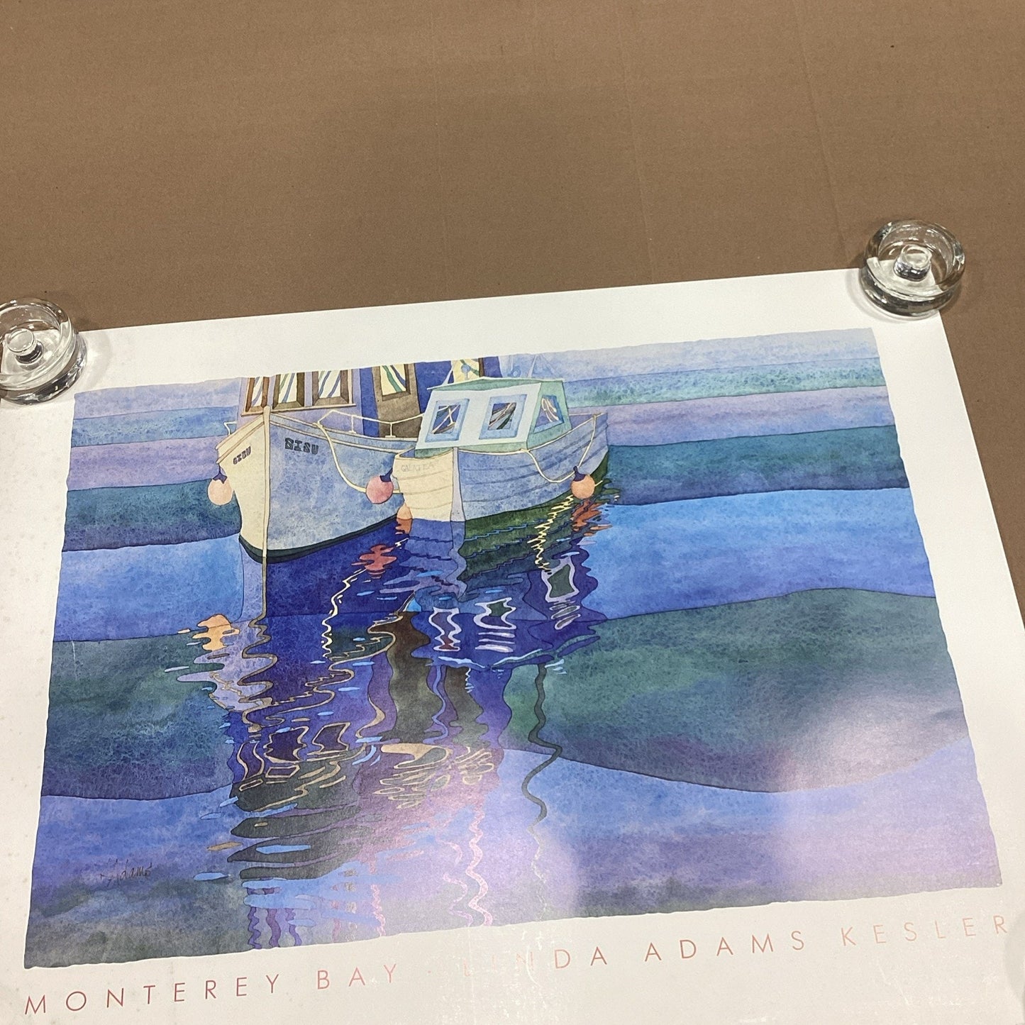 Linda Adams Kessler Monterey Bay Boats Poster - 26x19.25”