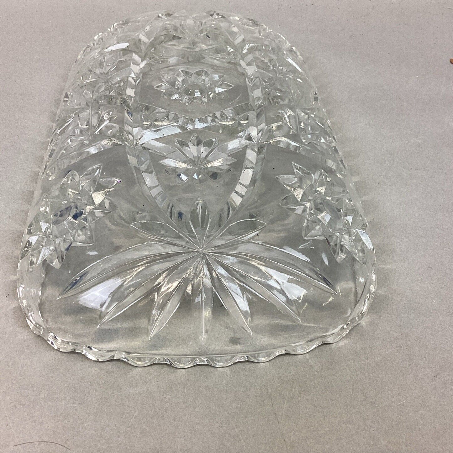 Vintage Star Of David Oval And Rectangular Glass Serving Dish