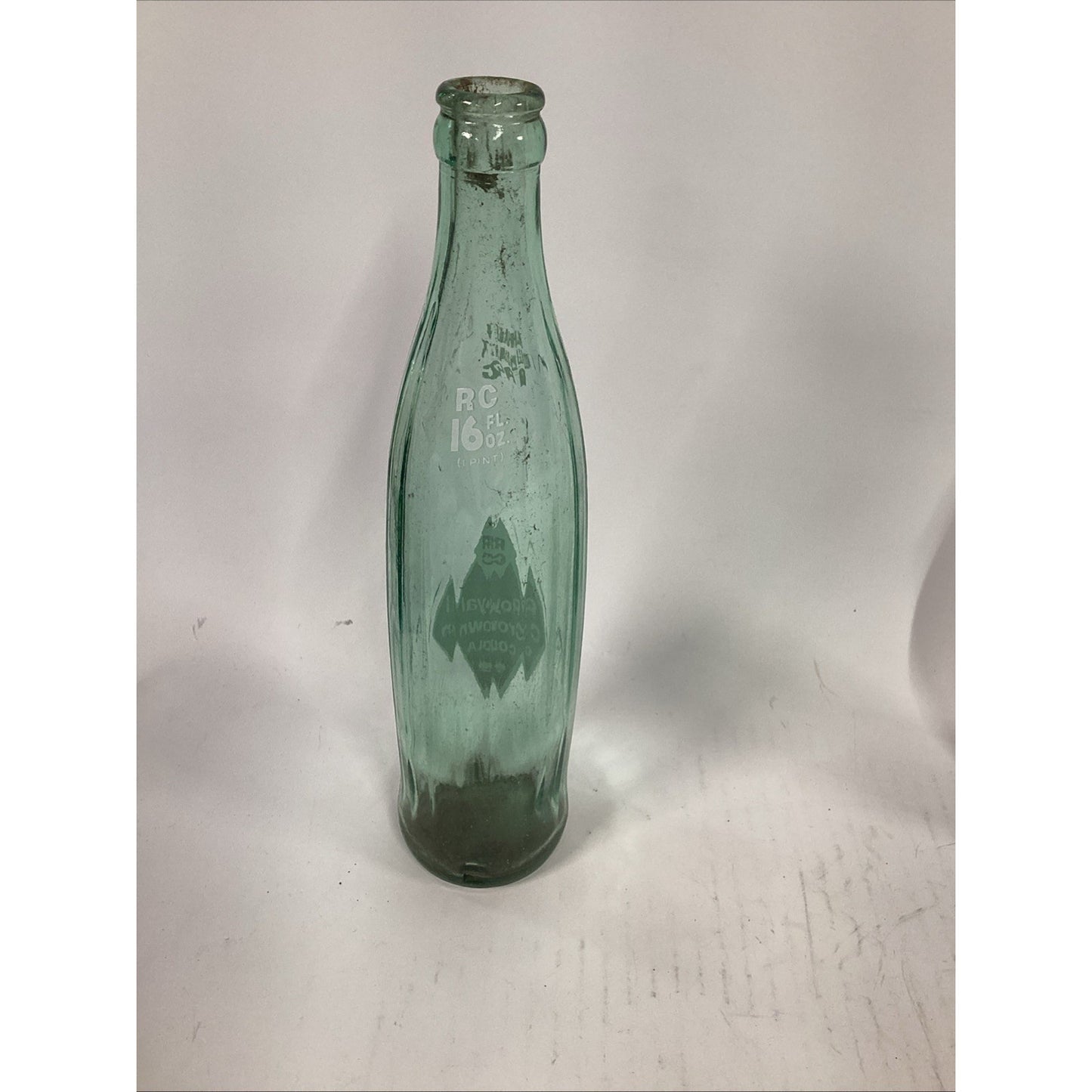 Vintage 16 Oz Royal Crown Cola Bottle & 7 Oz Canada Dry Seltzer Glass Bottle