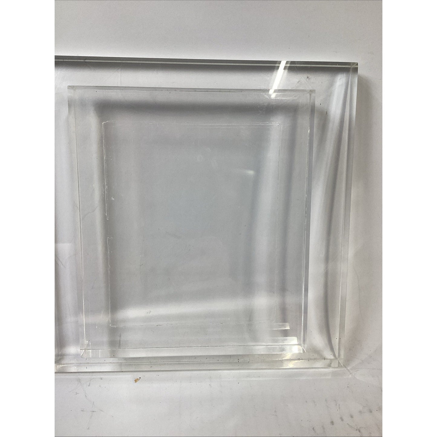 Clear Acrylic Heavy Display Stand - 2 Levels - 10x10x2.5”