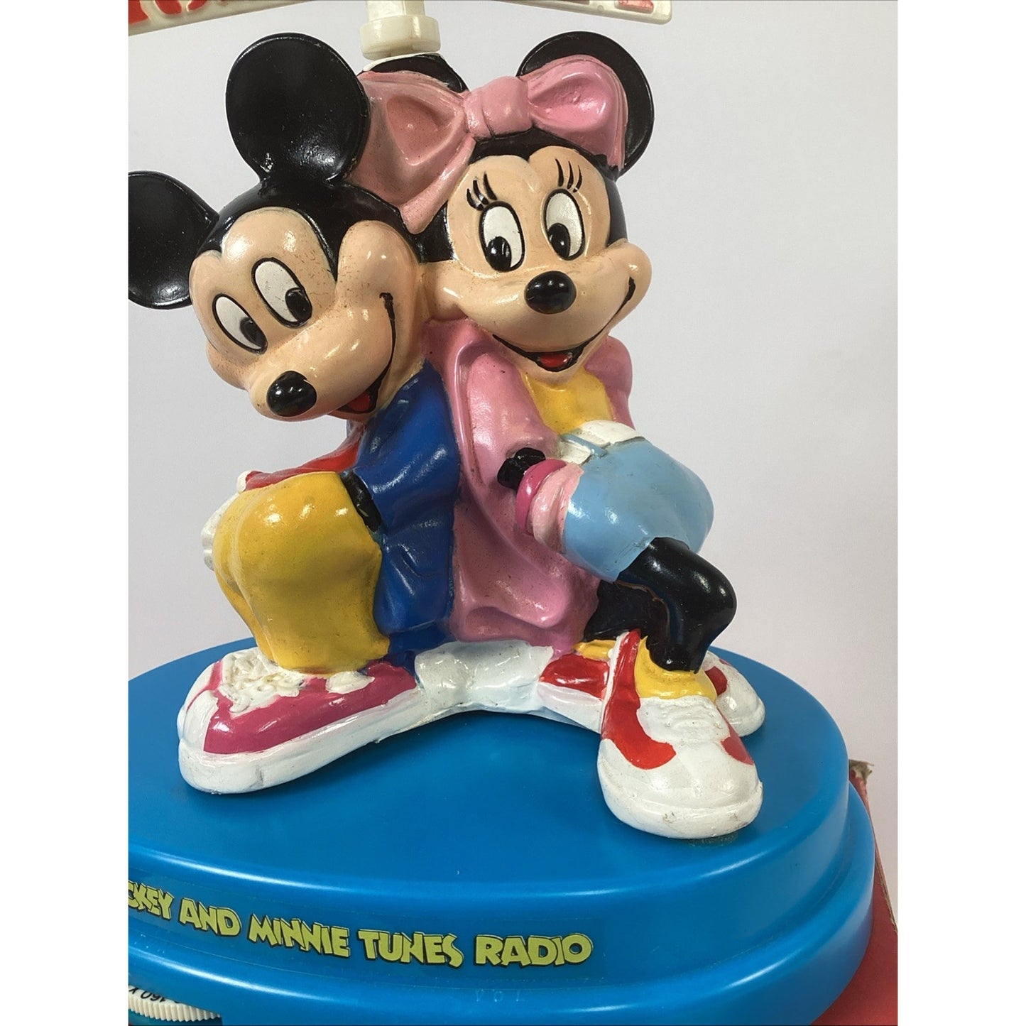 Vintage Mickey Minnie Mouse AM Radio 3D Figures Music City Tested & Works