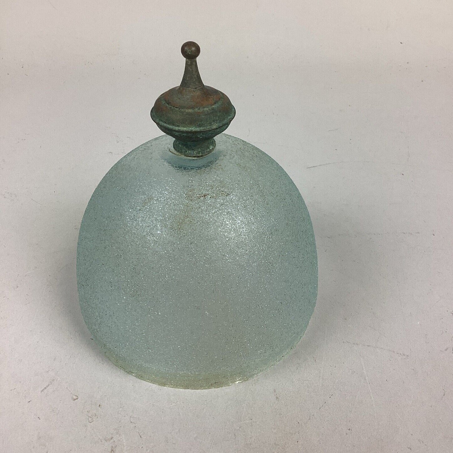 Vintage Frosted Crackled Glass Globe Lamp Shade