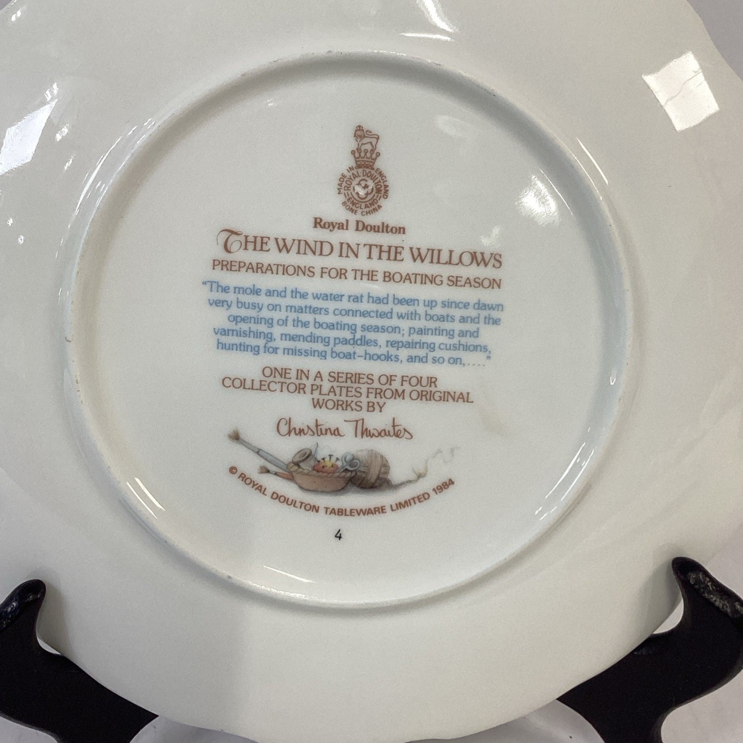 (2) Royal Doulton Wind in the Willows Boating Season 8" Collectible Plates