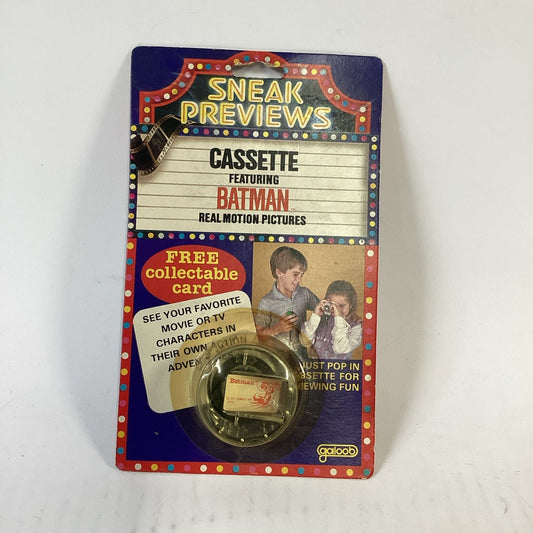 1984 Vintage Galoob Toys, Sneak Previews Cassette Batman Motion Pictures, Reel