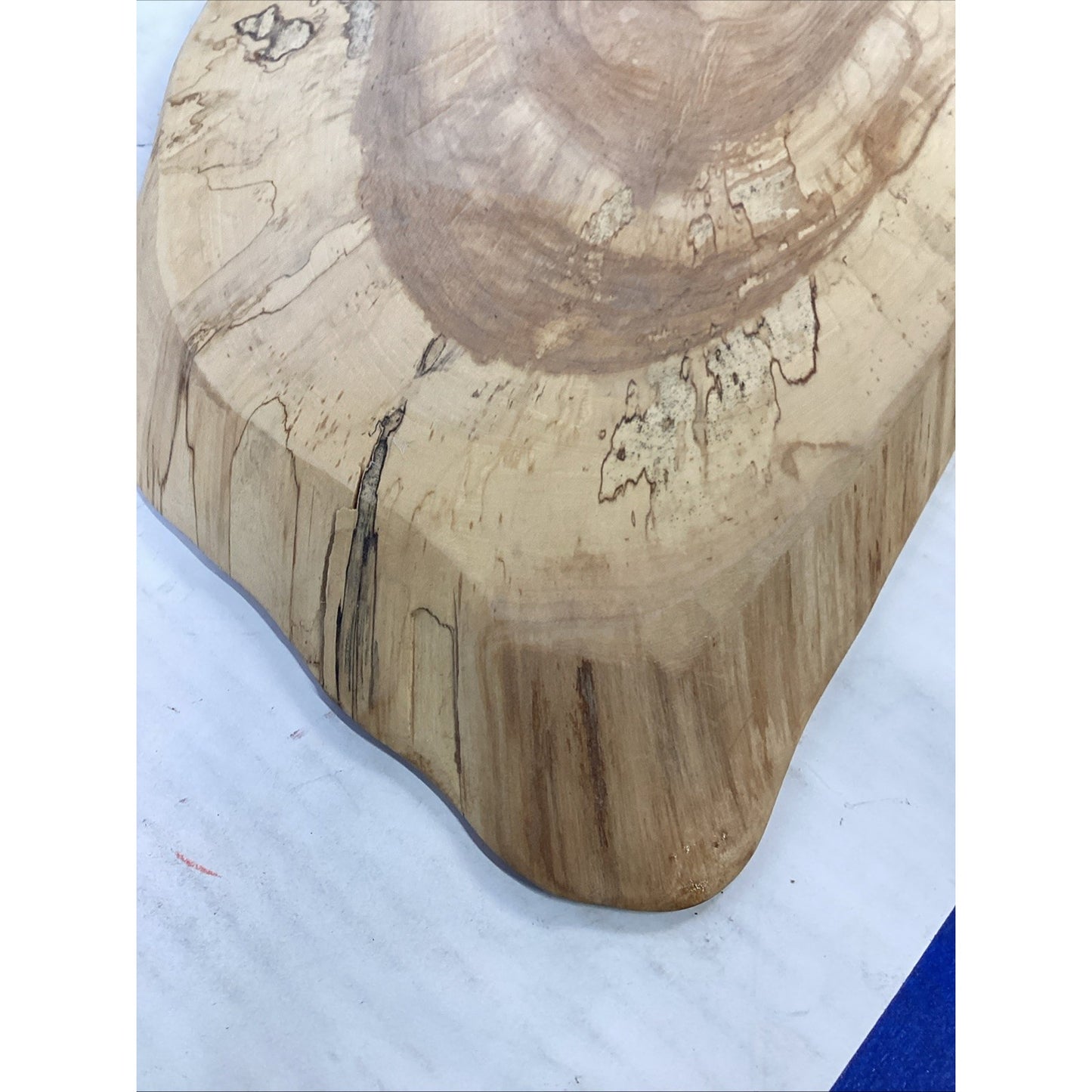 Handcrafted Spalted Olive Ash Live Edge Serving Tray, Platter - 24.5”L
