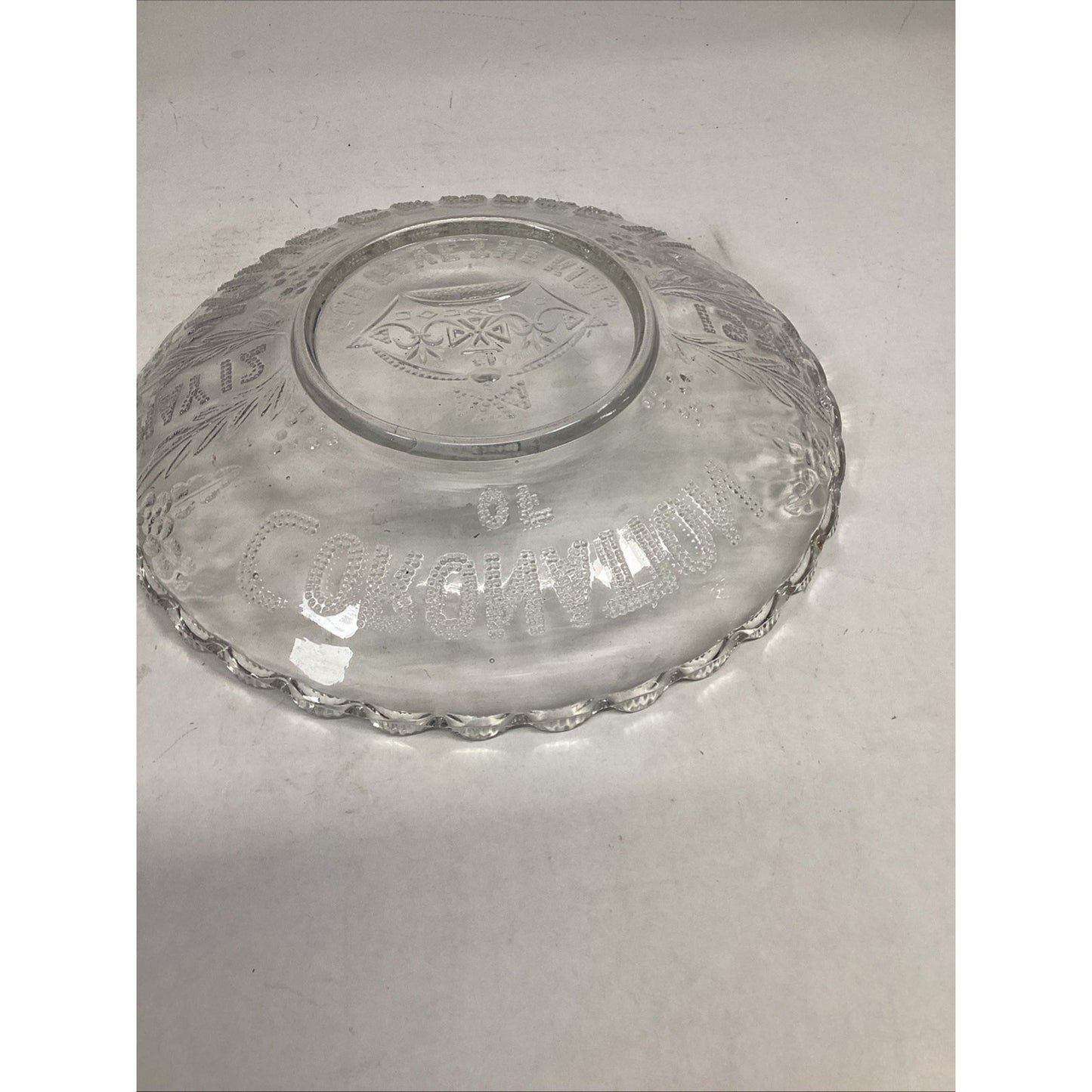 1937 Coronation of King George VI Pressed Glass Royal Commemorative Plate