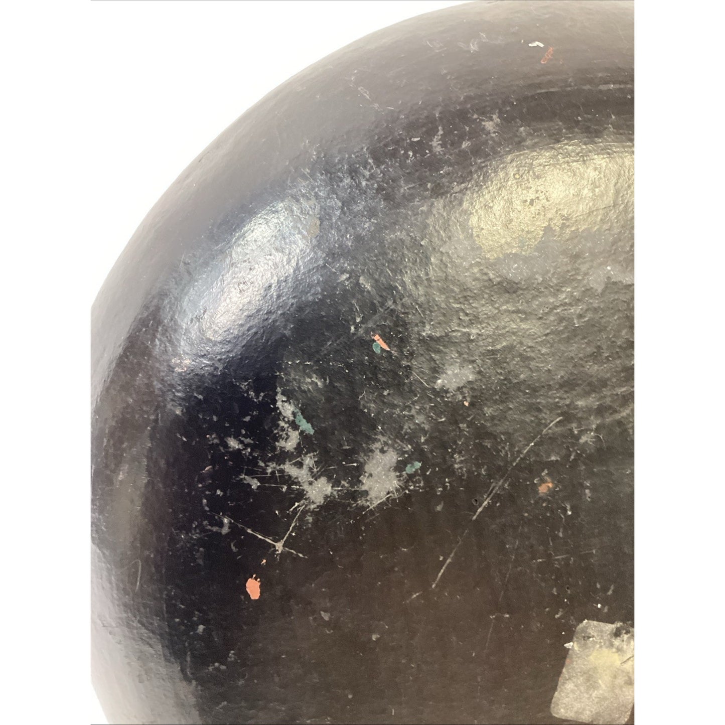 Antique Black Papier Mache Pressed Paper Pulp Ware Decorative Bowl Plate - 9”D