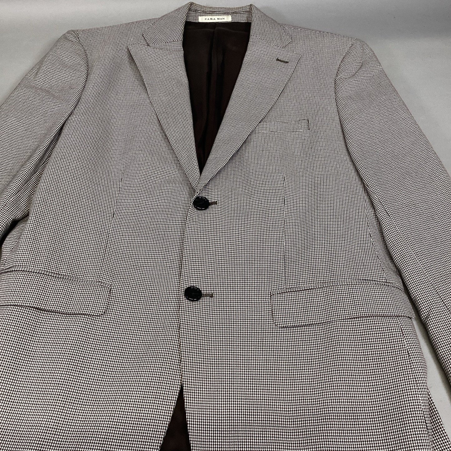 Zara Man Houndstooth Men’s Sport Jacket - Size 42