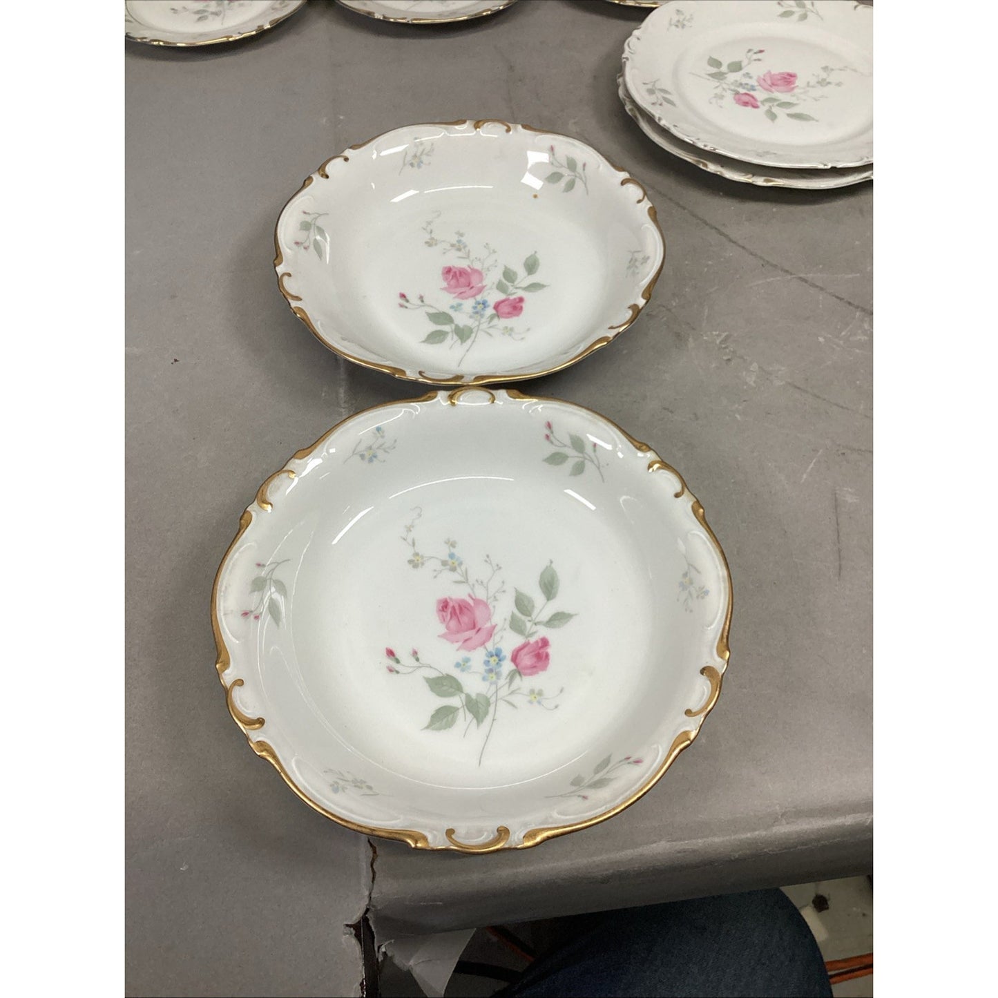 Set Of 30 Pink Floral H&Co Selb Bavaria Germany Heinrich Cup/Saucer/Bowls + More