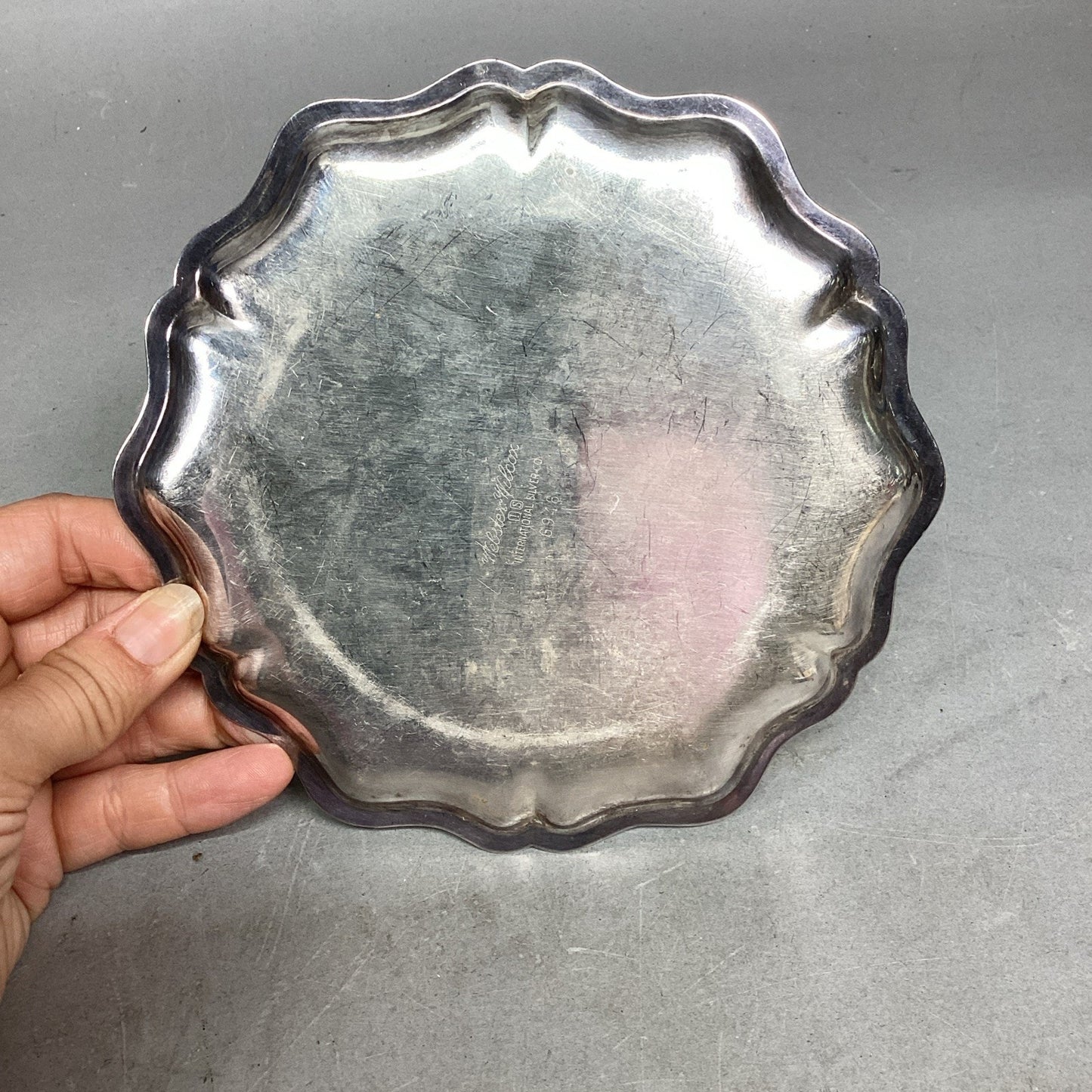 Webster Wilcox International Silver Co #6948 Silver Plate Trinket Dish