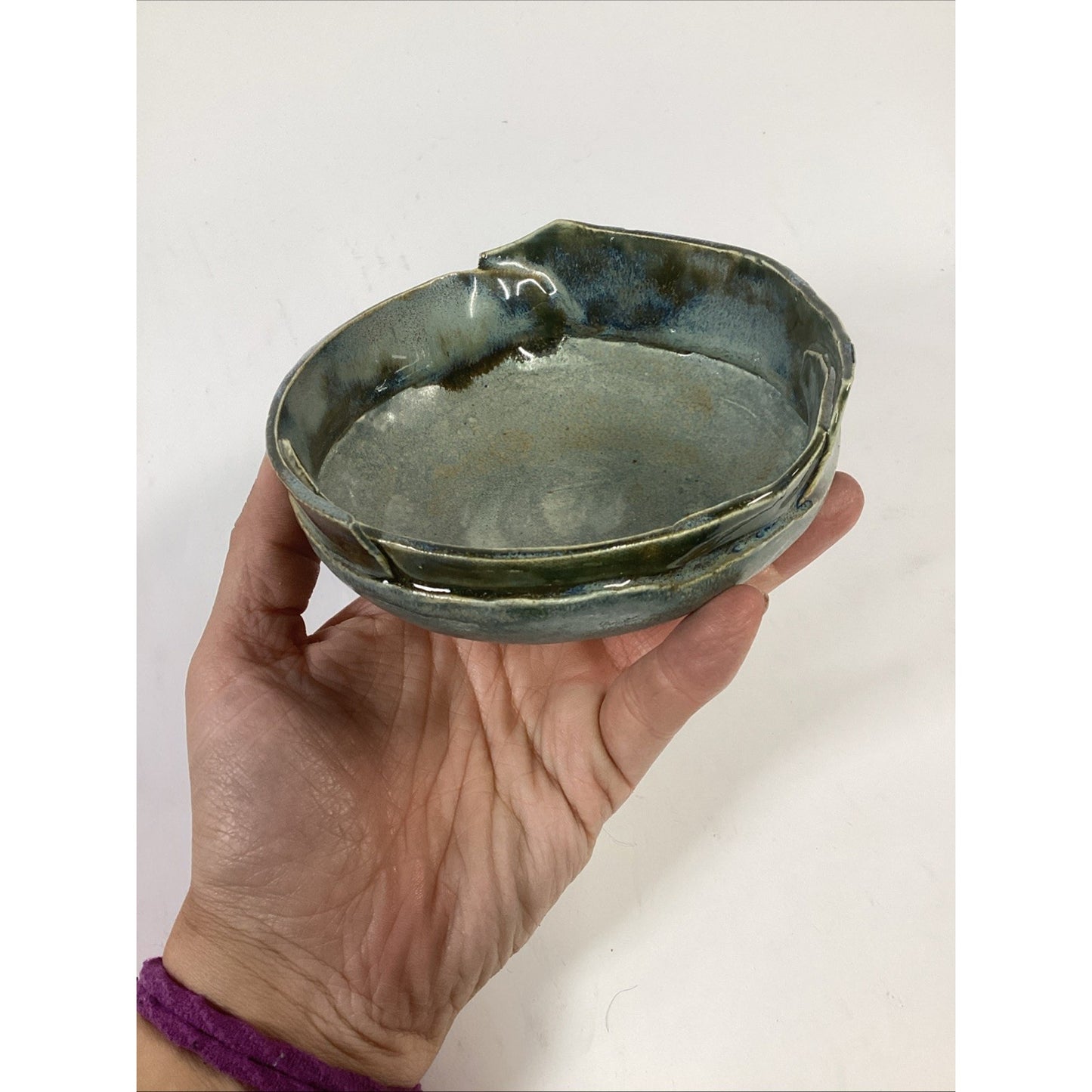 Lot Of 5 Handmade Studio Art Pottery - Platter, Bowls, Plate