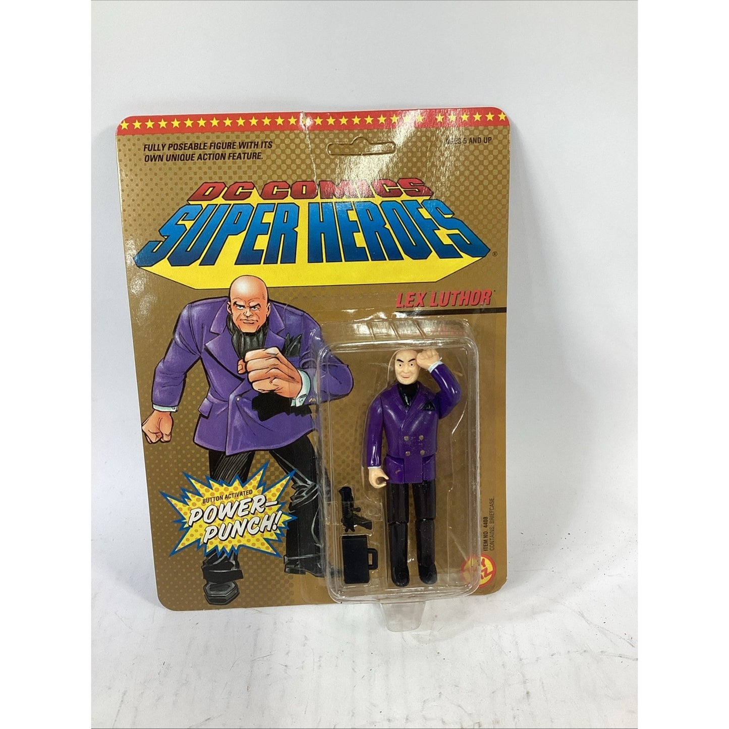 Toybiz DC Comics 1989 Super Heroes Evil Genius Lex Luthor Power Punch!