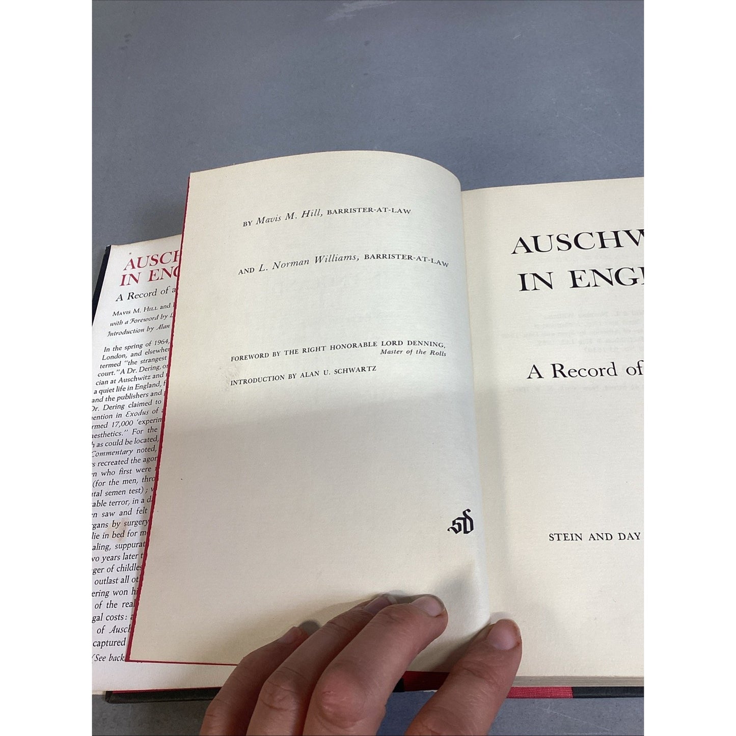 AUSCHWITZ IN ENGLAND (1965) Mavis Hill & L. Norman Williams Libel Trial HCDJ