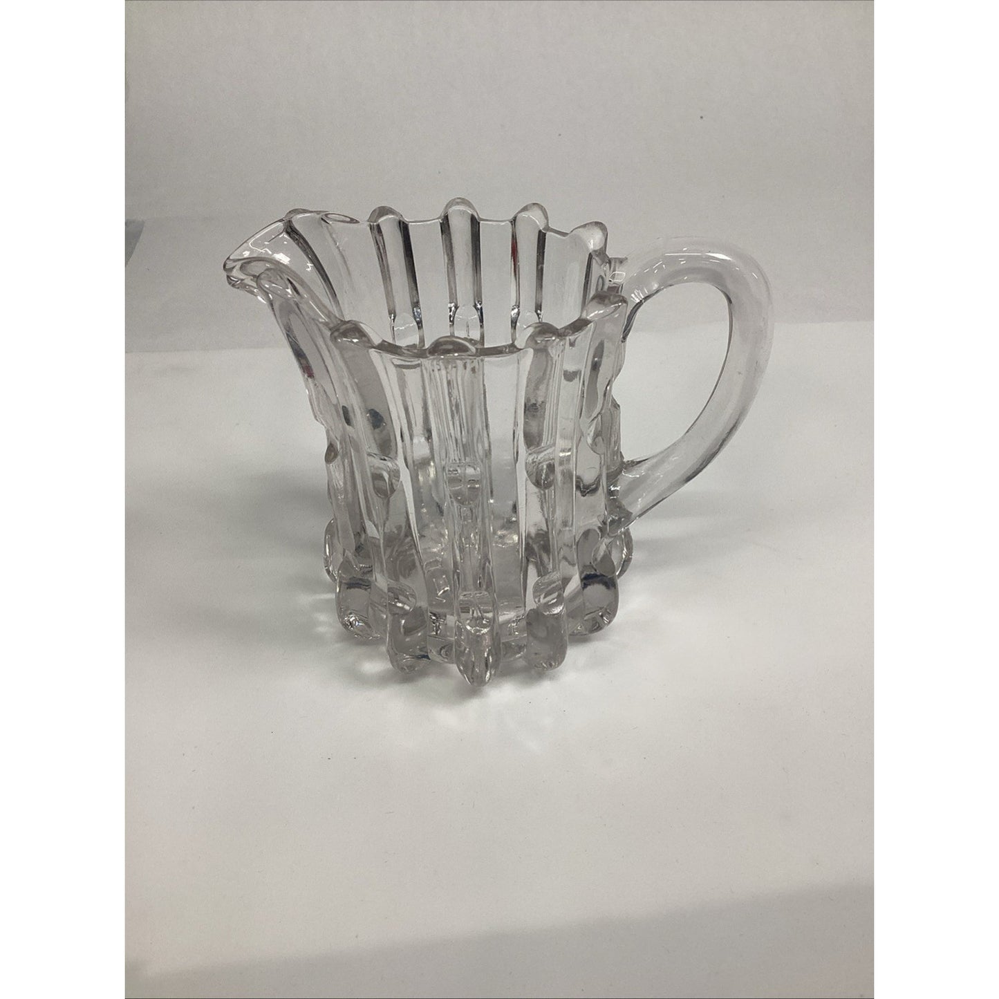 1978 EAPG Imperial Glass Clr Broken Column Crystal Creamer Smithsonian Institute