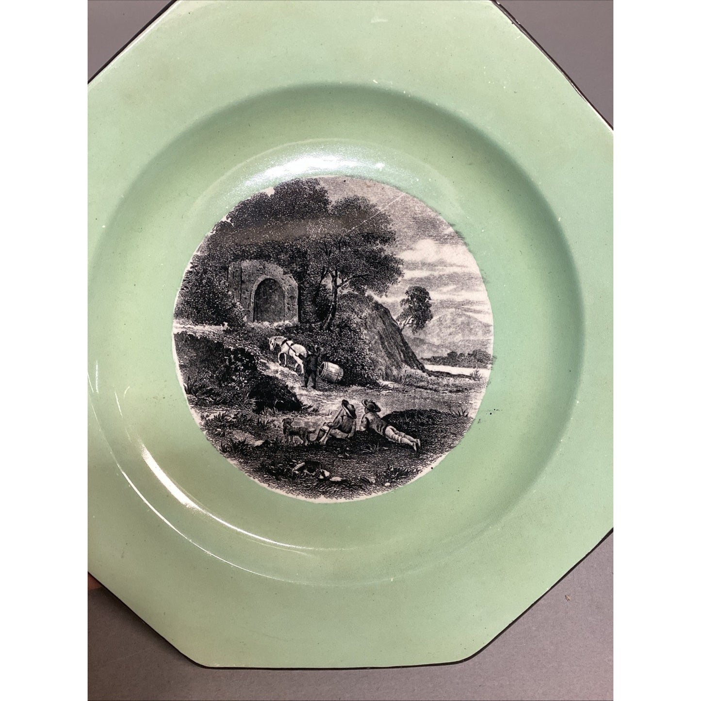 Wedgwood Etruria England Mint Green Decorative Plates