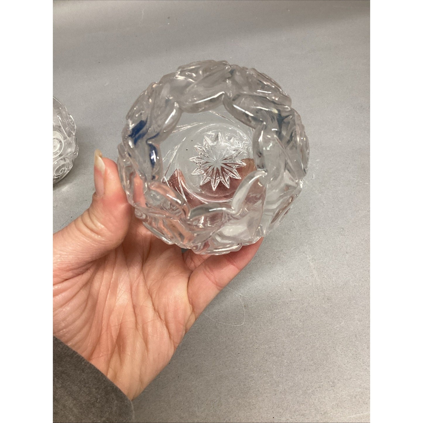 Set Of 3 Duncan & Miller Snail Rose Bowl Candle Holders
