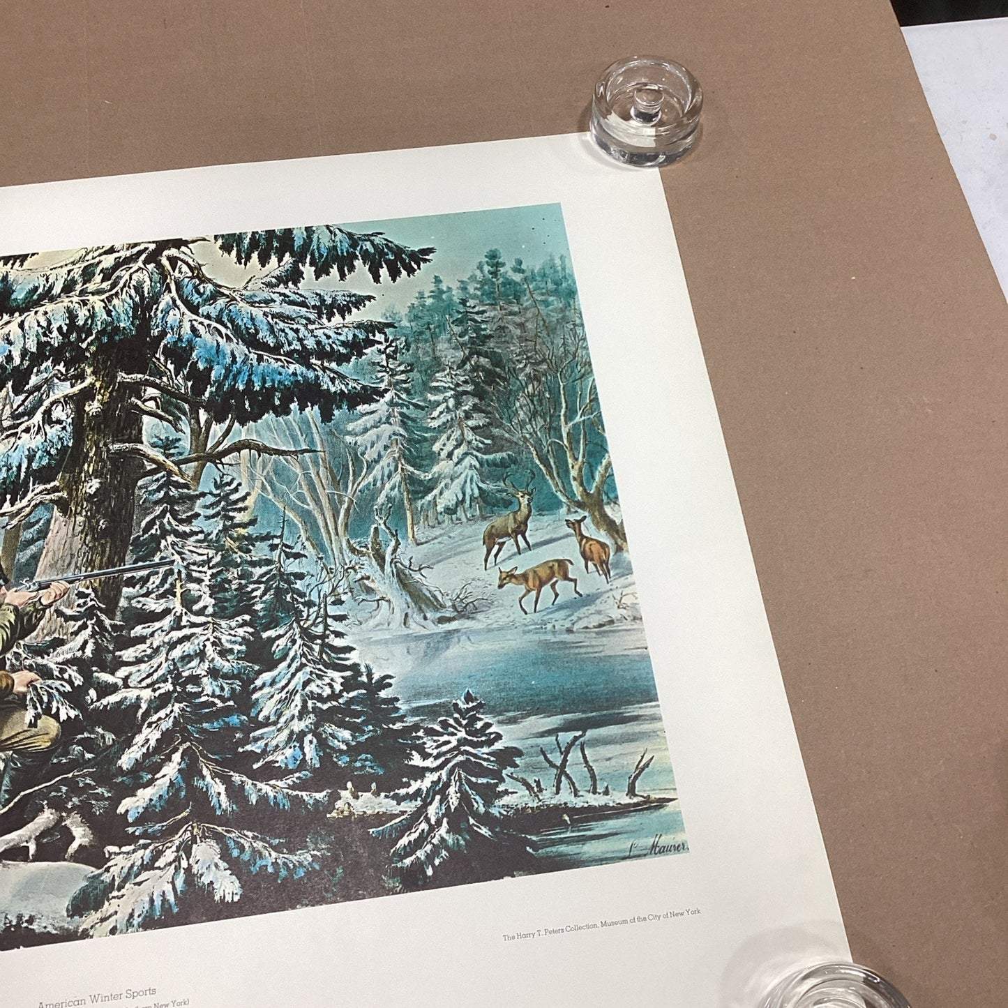 1999 Currier And Ives - American Winter Sports Poster - 28.5x22.5”