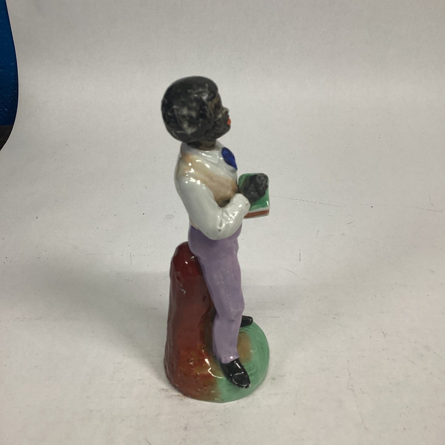 Victorian Era Staffordshire Figurine Of A Man Playing An Accordion