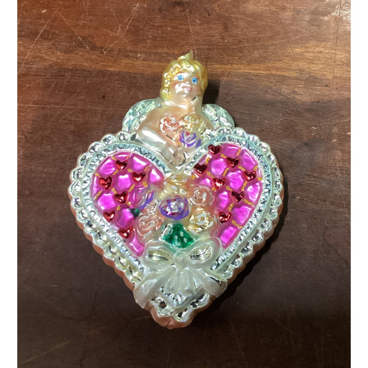 RADKO 'CUPID'S SURPRISE' Feb 2002 Ornament of Month - Broken Top