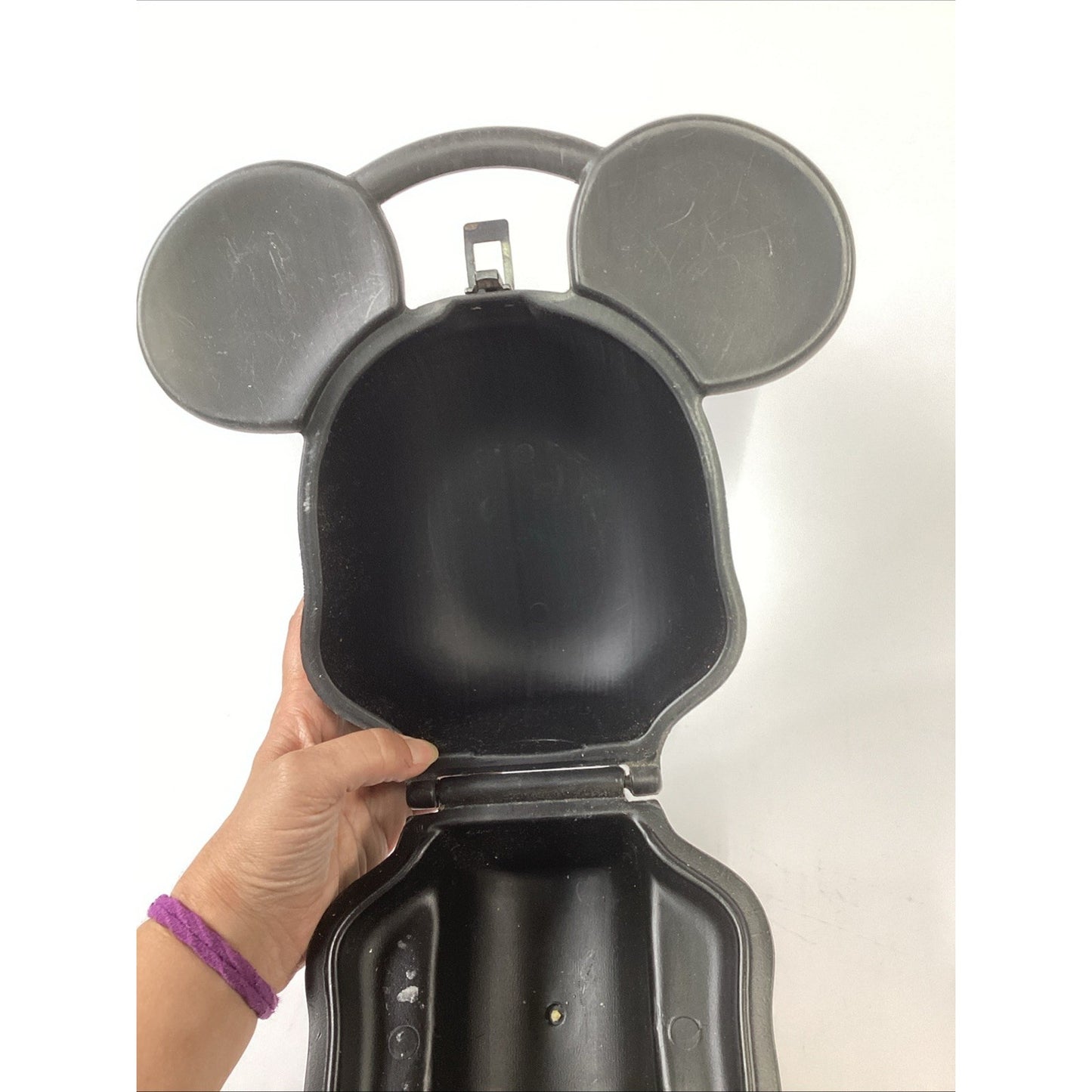 Vintage Disney Mickey Mouse Head Plastic Lunch Box - NO Thermos