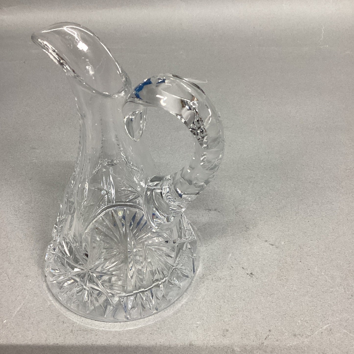 Vintage Etched Glass Cruet - 5”H