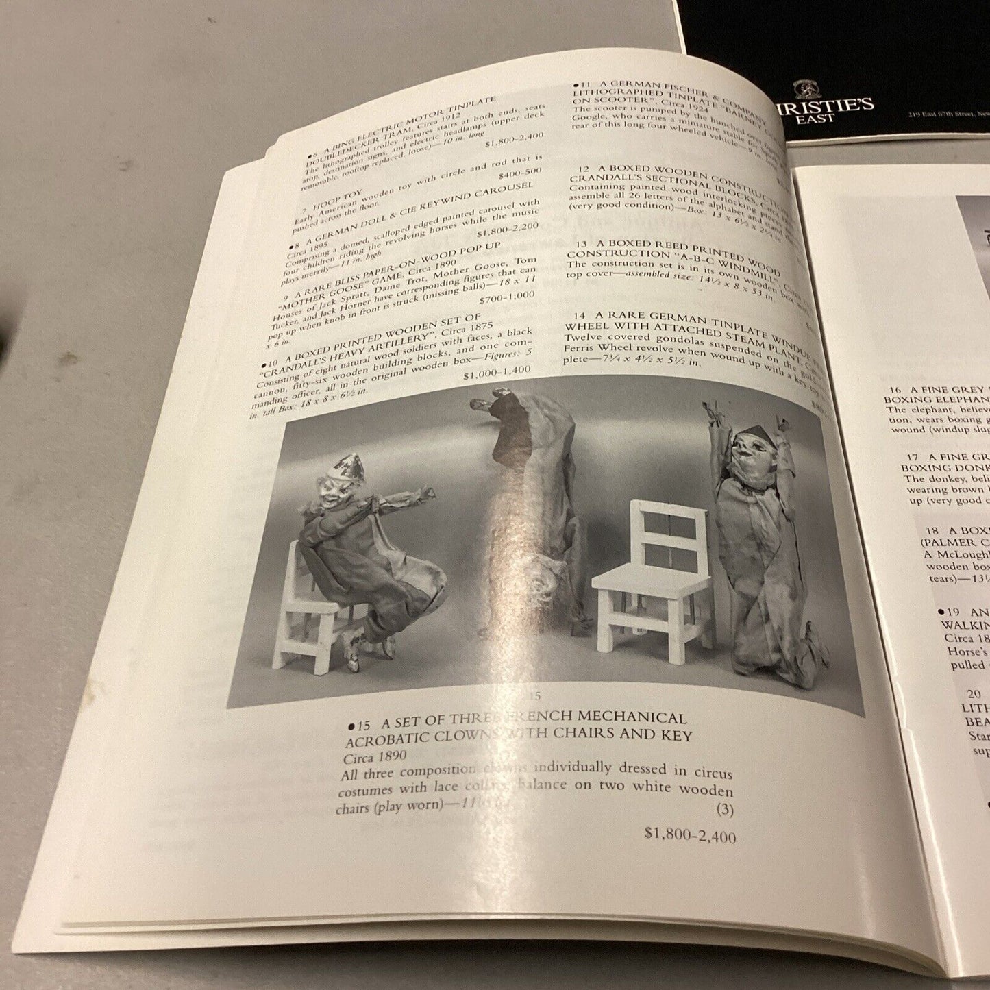 Set Of 2 - Christie’s East Antique & Collectible Toys Catalogs - 1993 & 1995