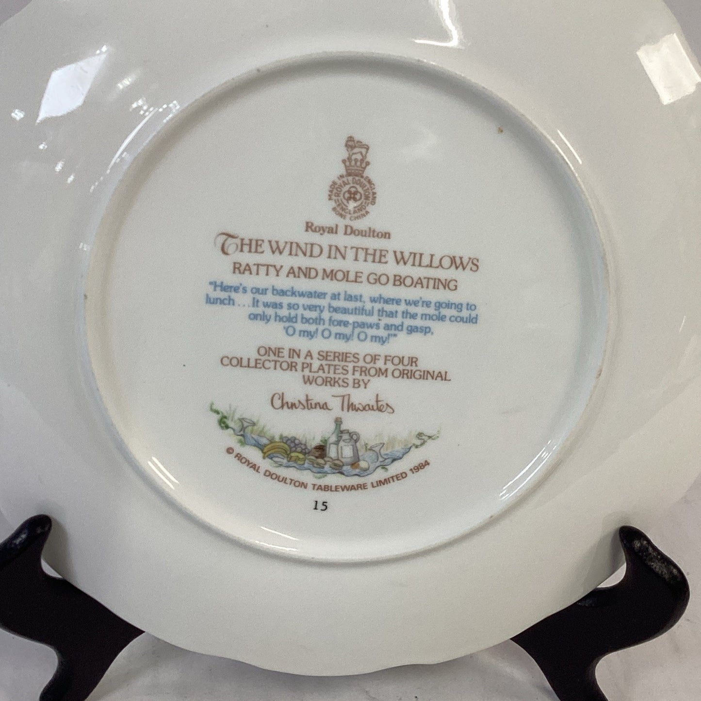 (2) Royal Doulton Wind in the Willows Boating Season 8" Collectible Plates