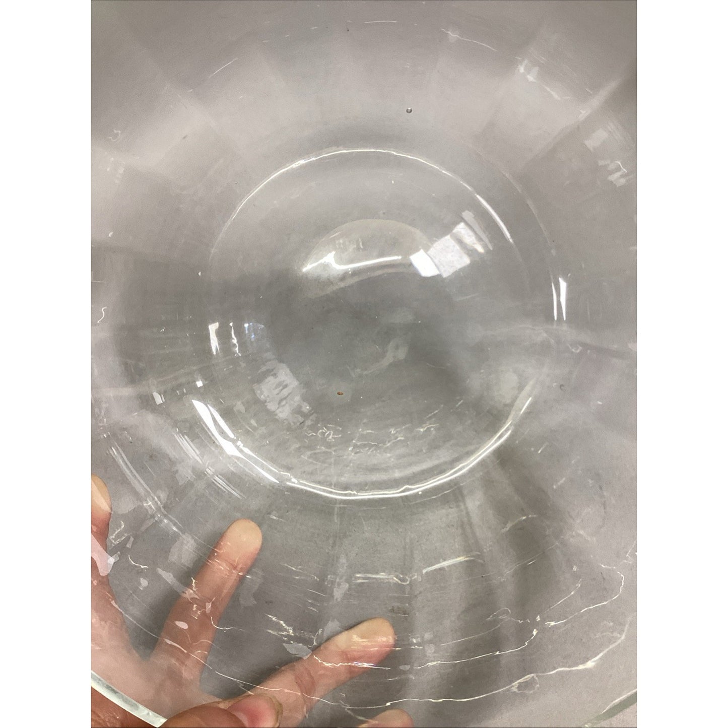 Krosno Of Poland Large Glass Lead Crystal Fruit/Salad Bowl - 5.5”Hx9.5”D