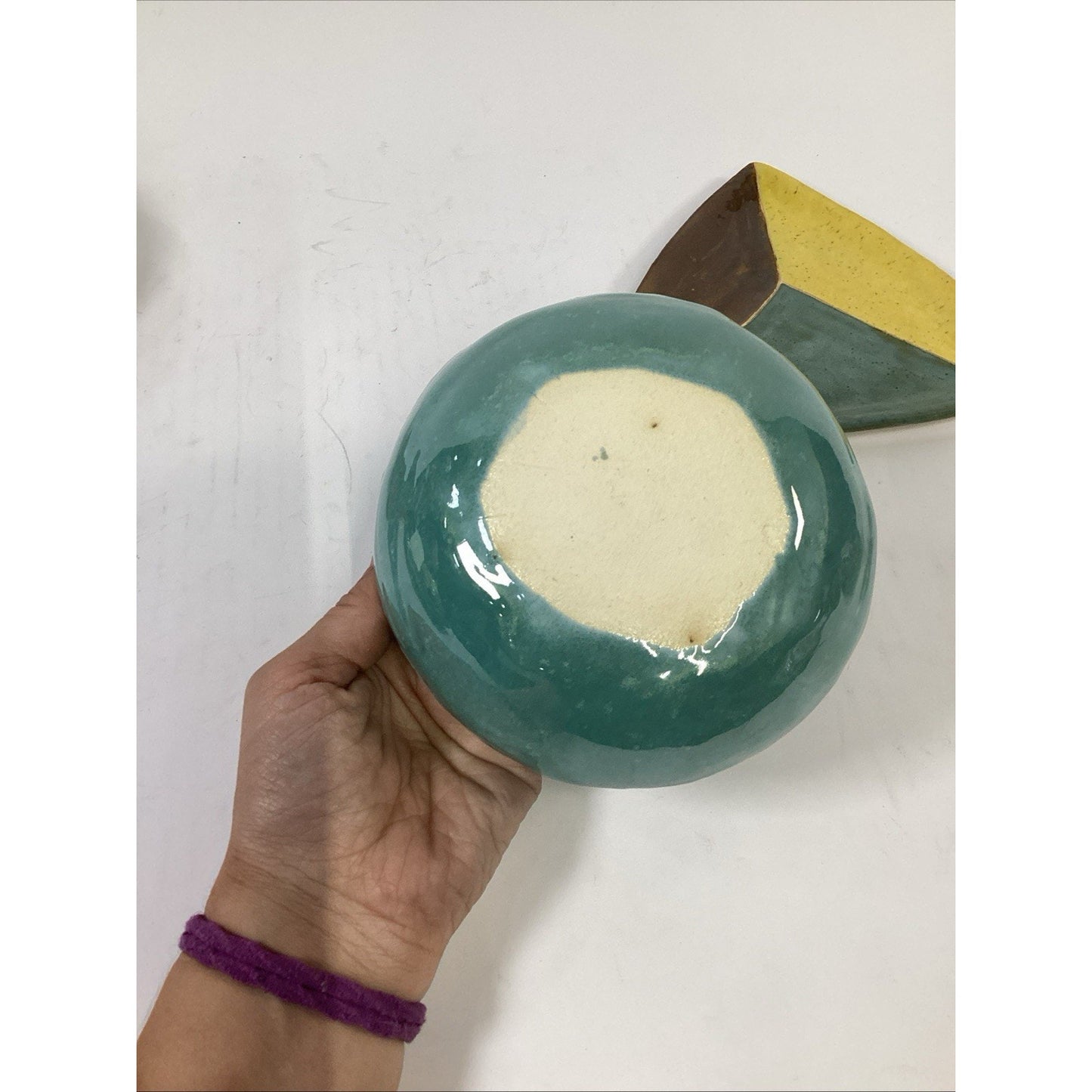 Lot Of 5 Handmade Studio Art Pottery - Platter, Bowls, Plate