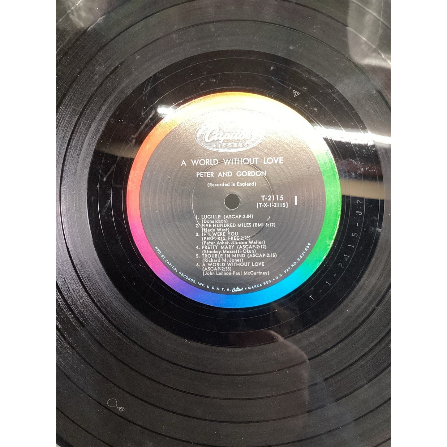 Peter & Gordon / A World Without Love LP Capitol 2115 Mono