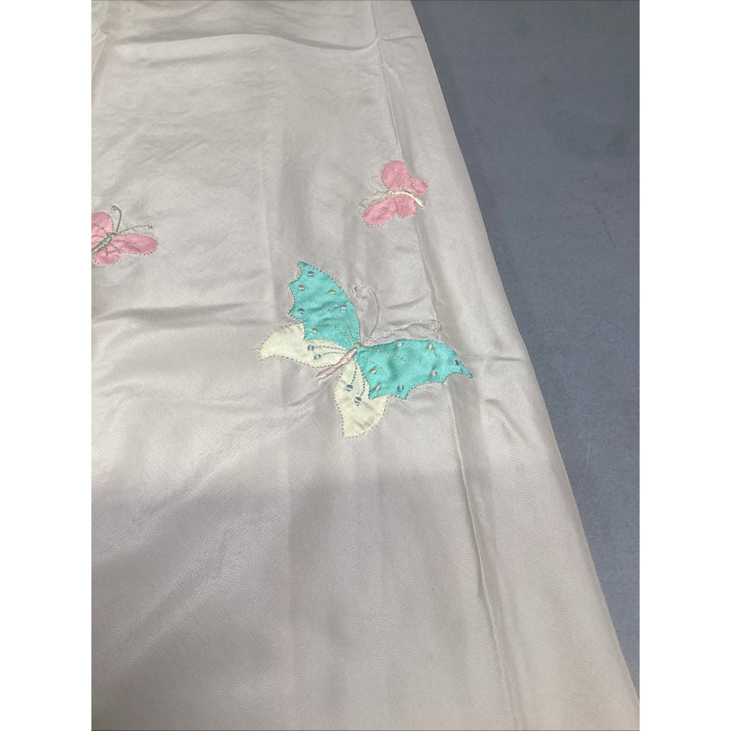 Beige Slip With Embroidered Butterflies - Large