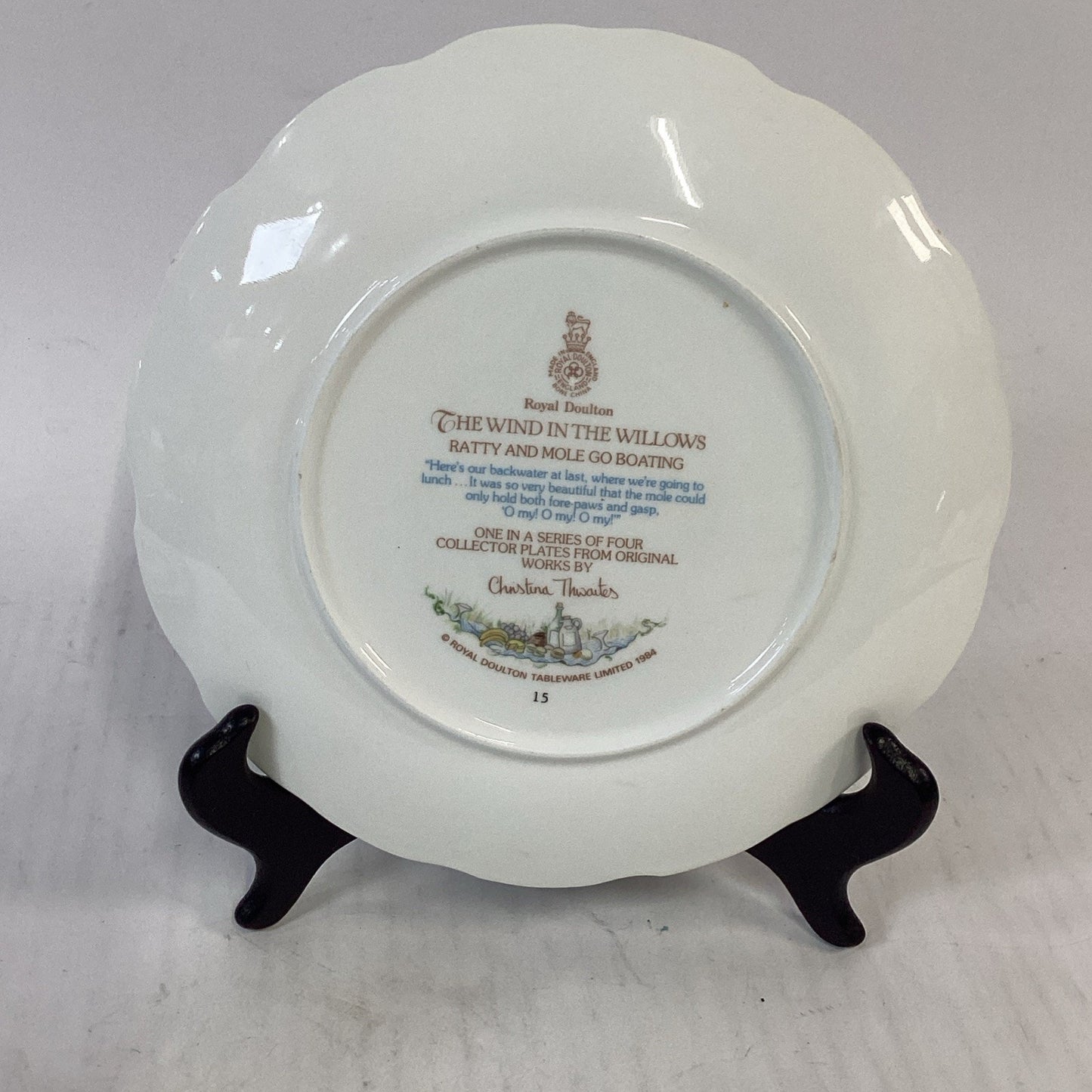 (2) Royal Doulton Wind in the Willows Boating Season 8" Collectible Plates