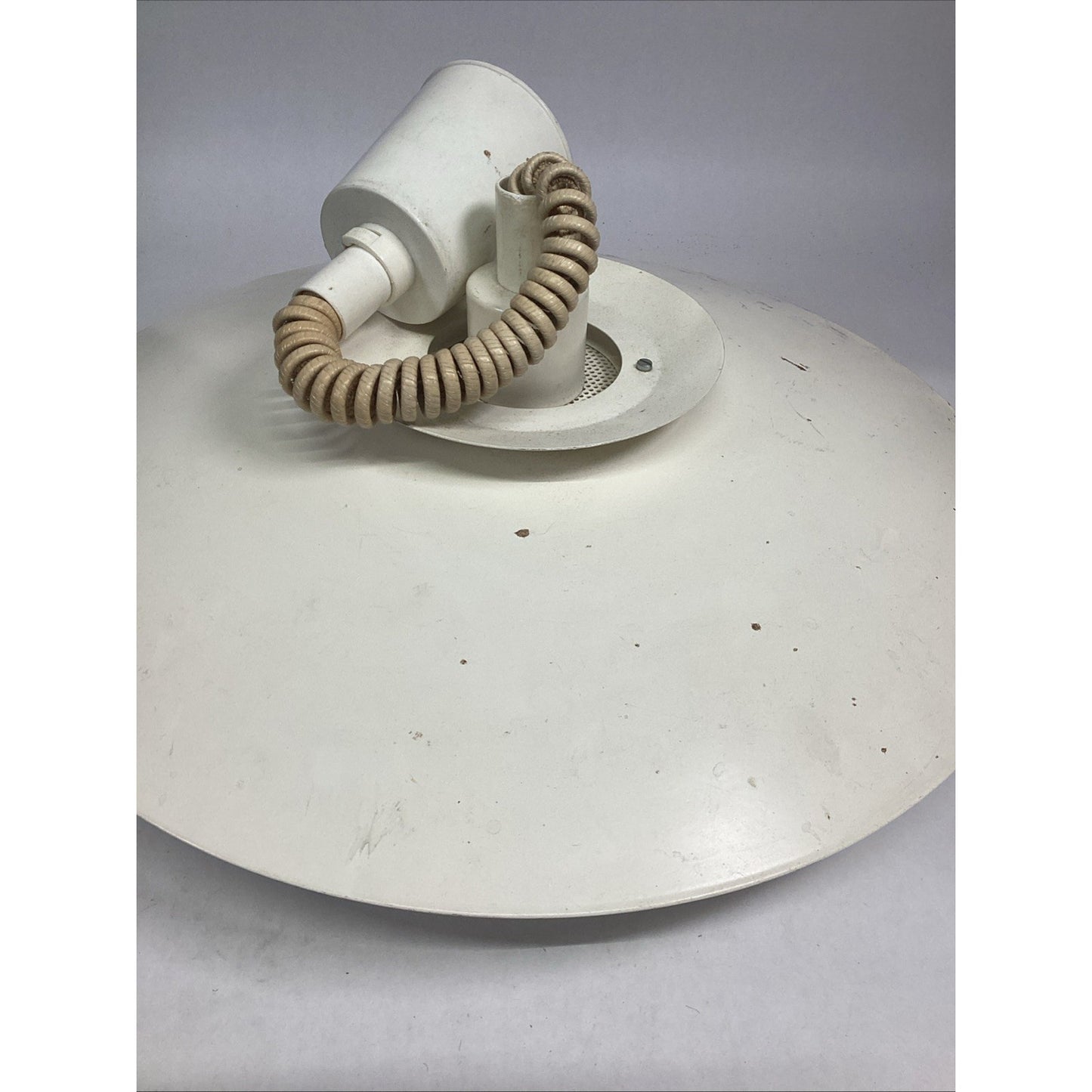Large White Mid Century Modern Pendant Dining Table Lamp - Untested