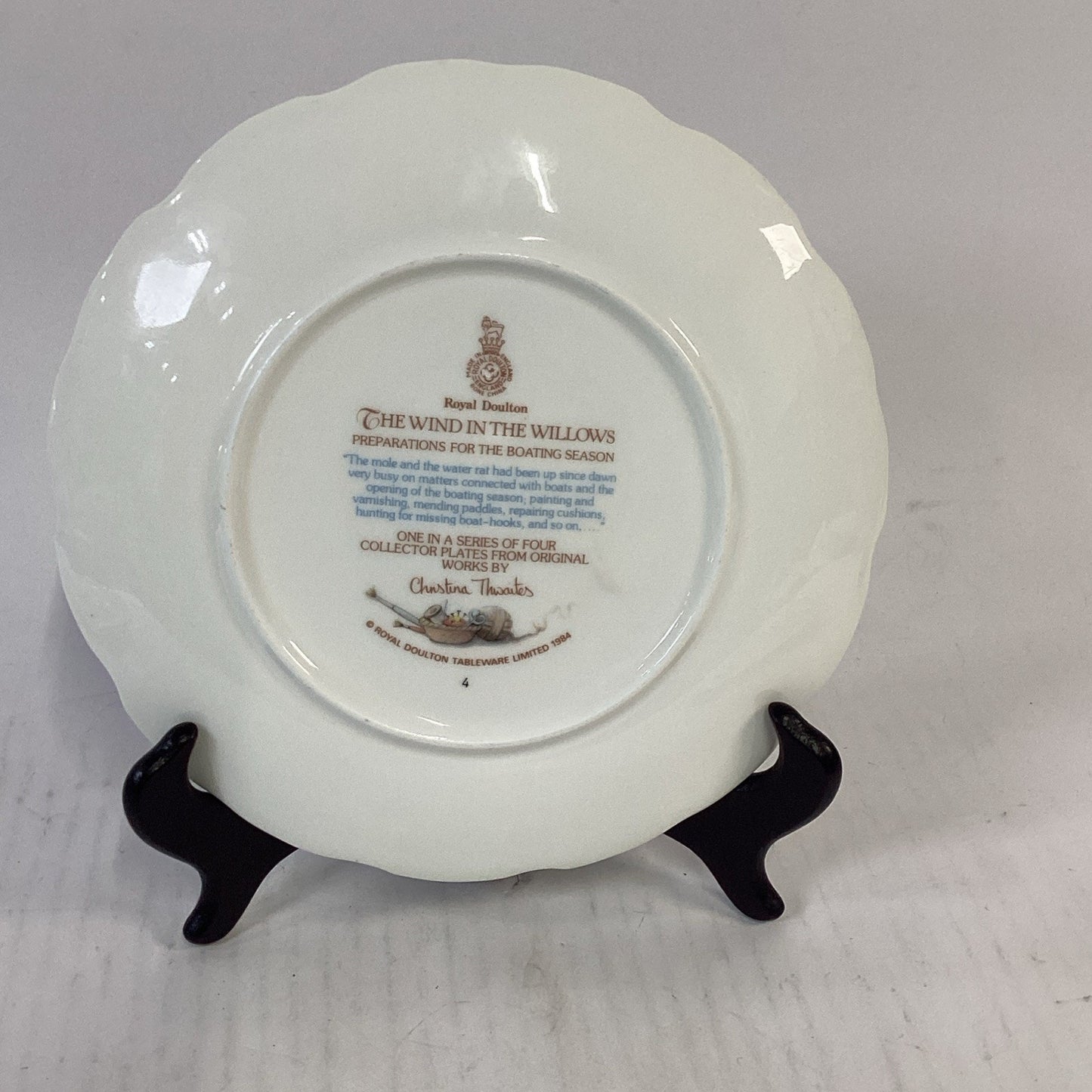 (2) Royal Doulton Wind in the Willows Boating Season 8" Collectible Plates