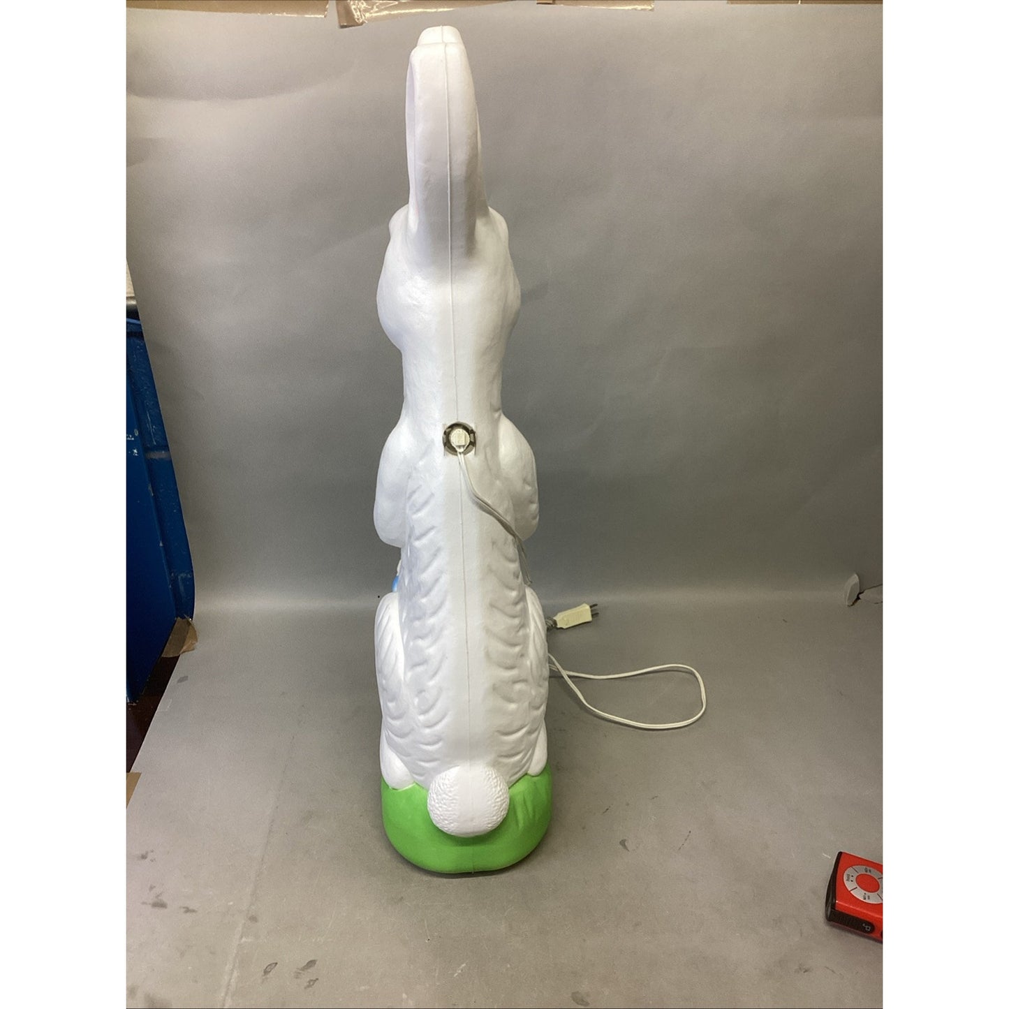 Vintage 1993 Light Up Blow Mold Easter Bunny W/ Easter Eggs Basket - 30”H