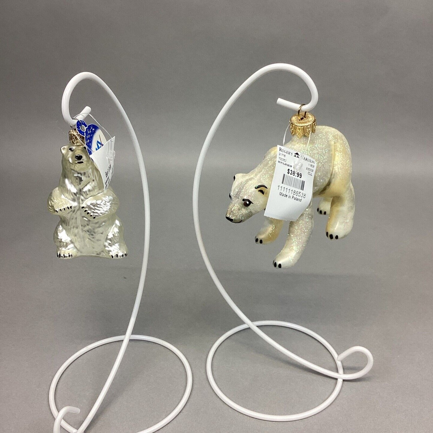 MX Polar Bear & GS Glass Polar Bear Ornaments- Made In Poland