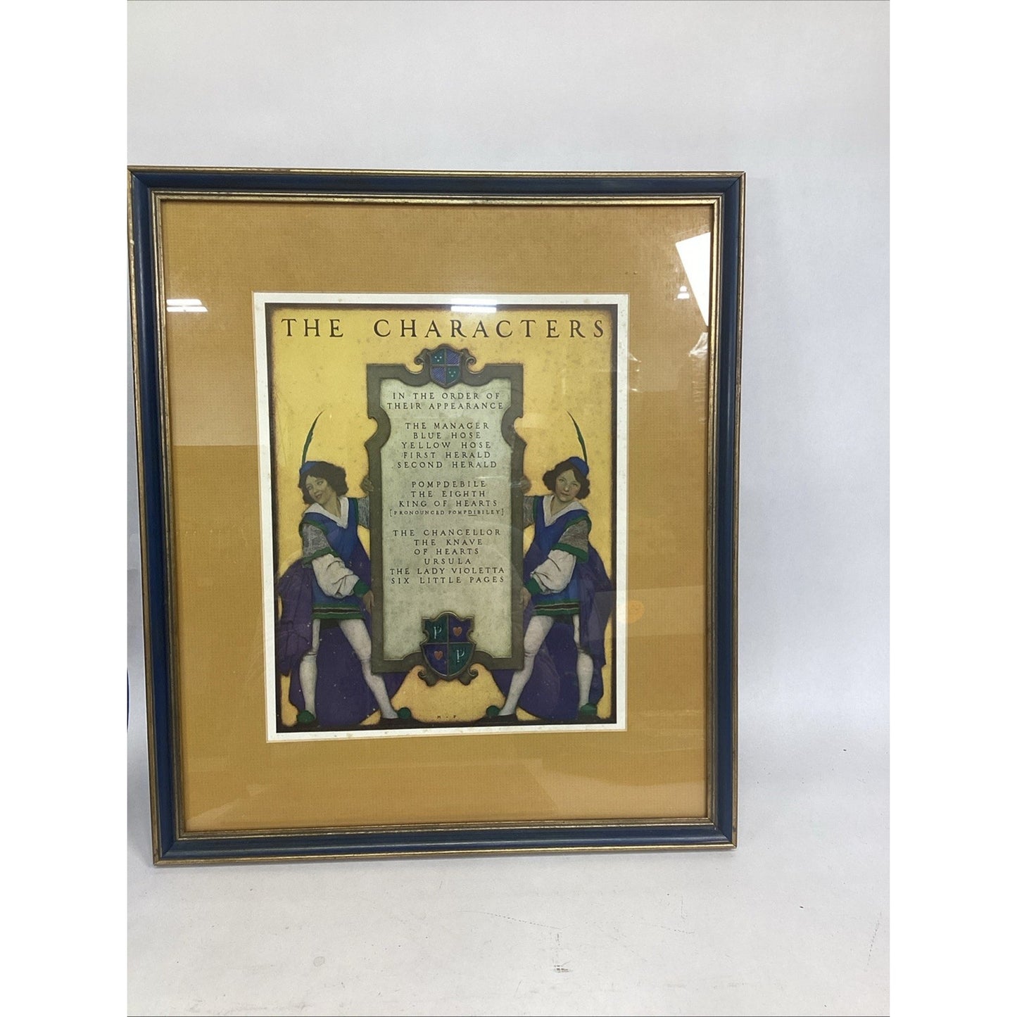 Maxfield Parrish "List Of Characters" - Knave Of Hearts - Framed - 19x16.5”