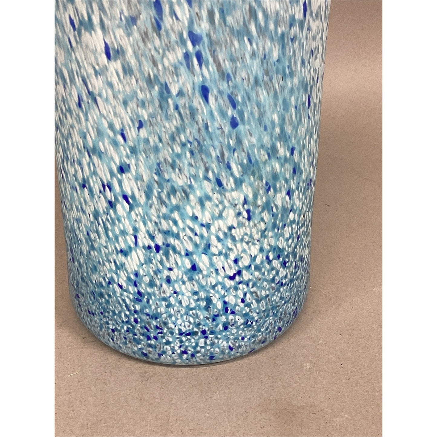 Handblown Speckled Blue Large Glass Decanter - 19”H