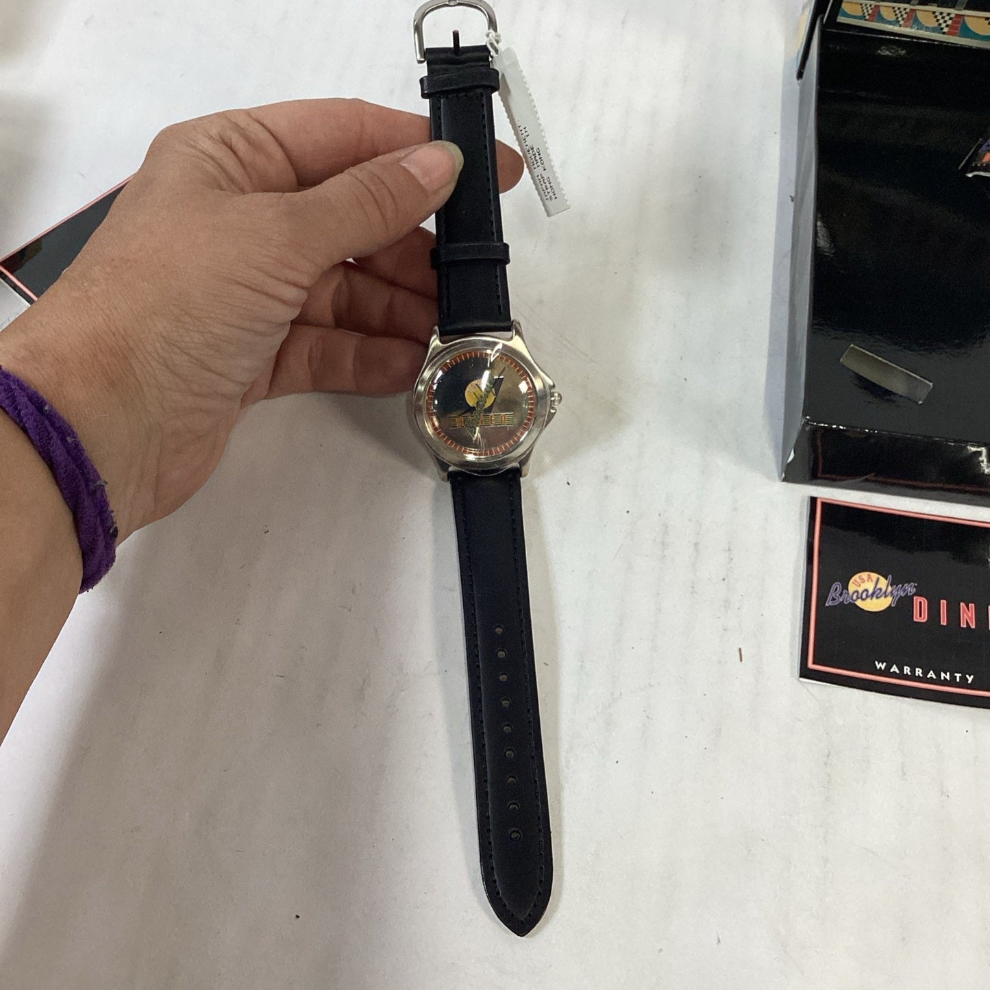 Vintage NOS Brooklyn Diner Watch With Leather Band & Case