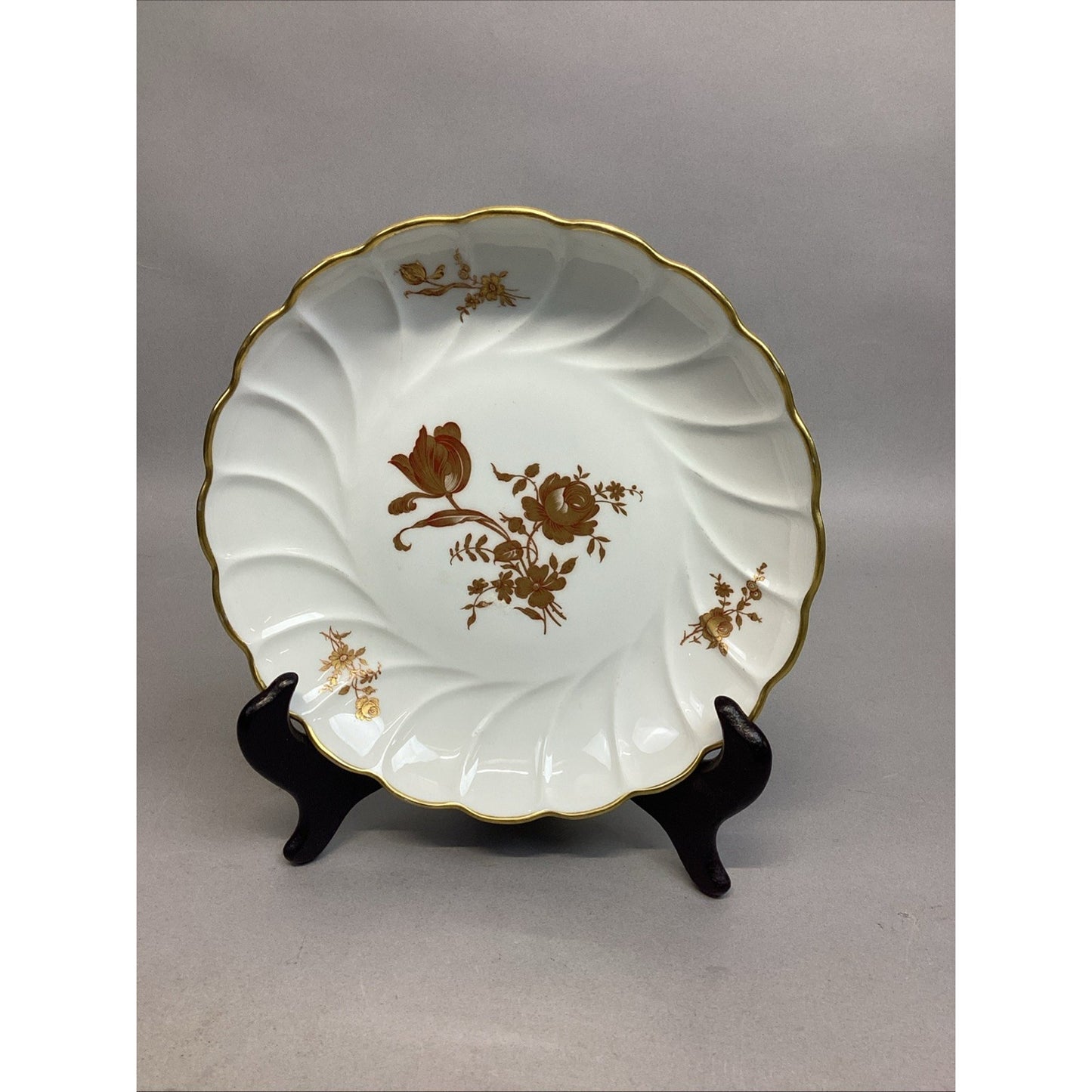 Limoges Floral White Dessert Dish - Made In France