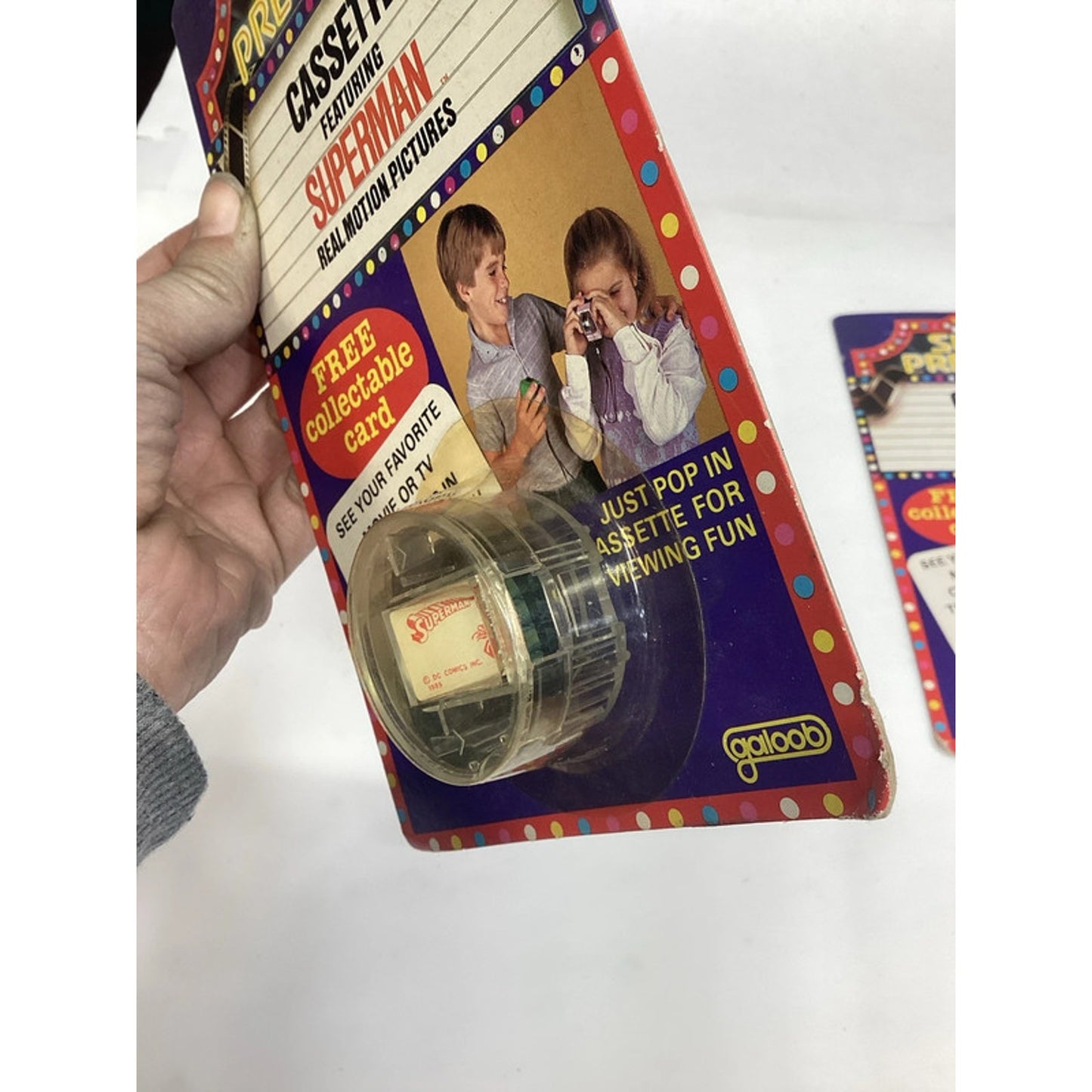 1984 Galoob Sneak Previews Cassette Superman & Batman Real Motion Pictures NOS