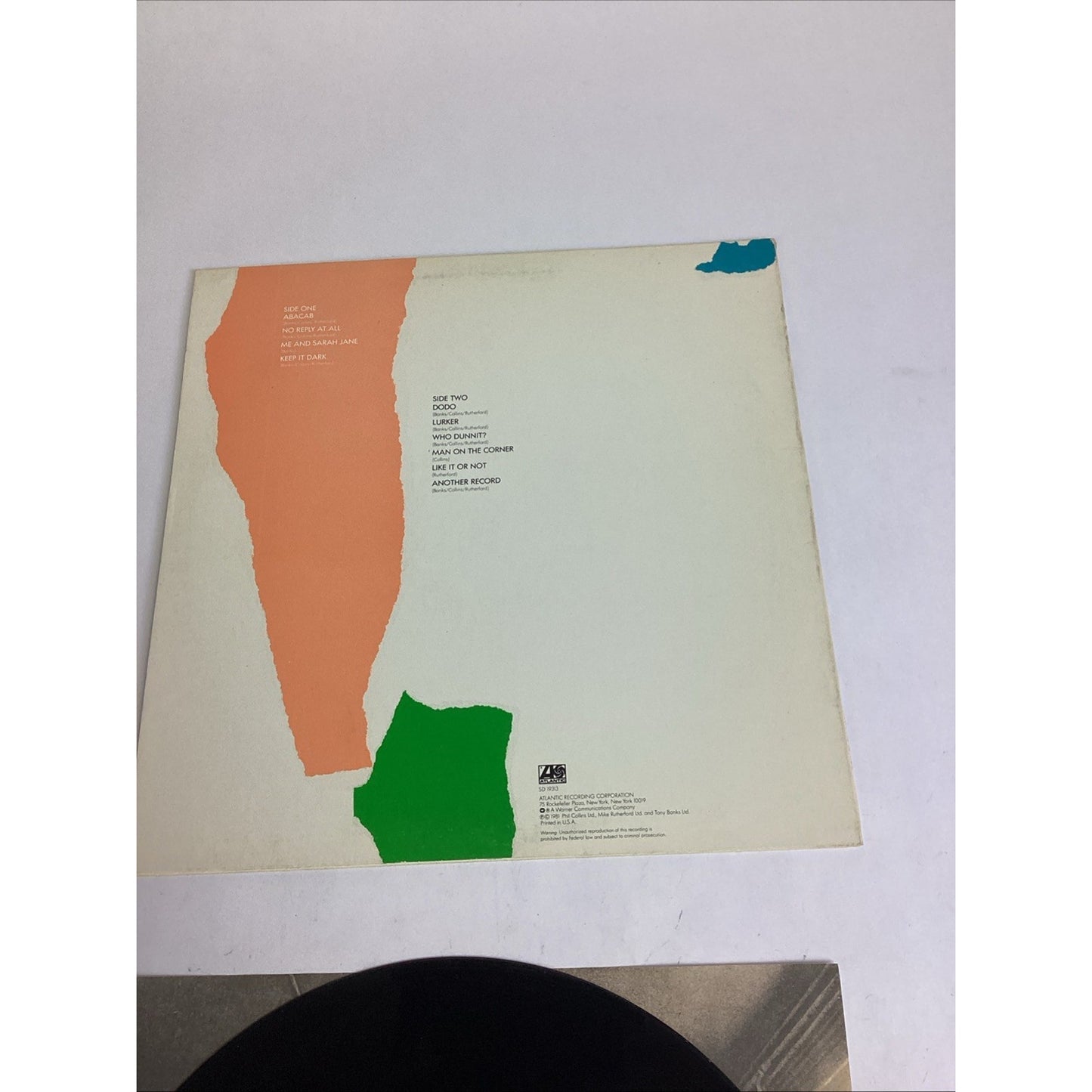 Genesis - Abacab Vinyl Record - 1981