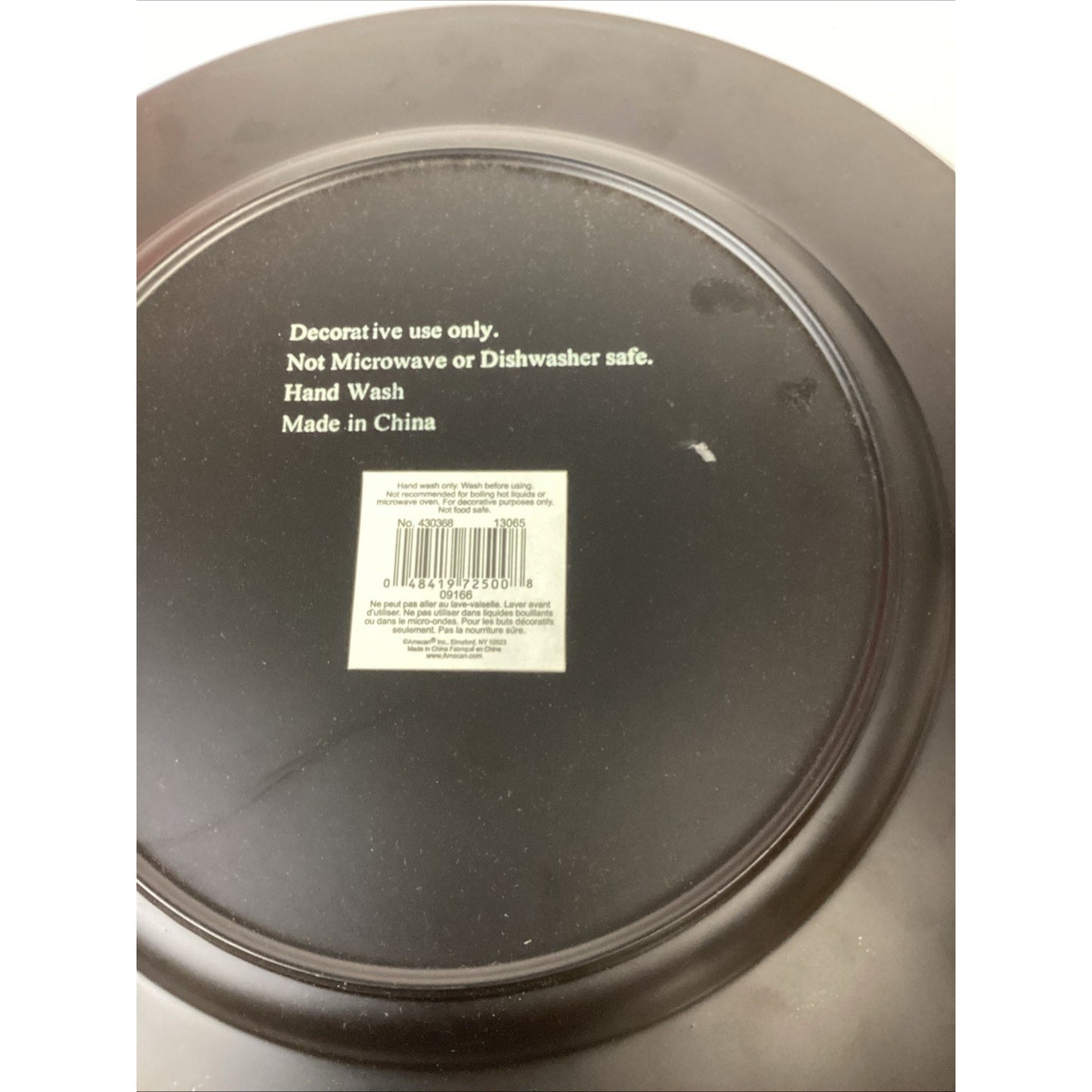 1989 Poplar Wood Round Tray And 3 Gilt Decorative Chargers