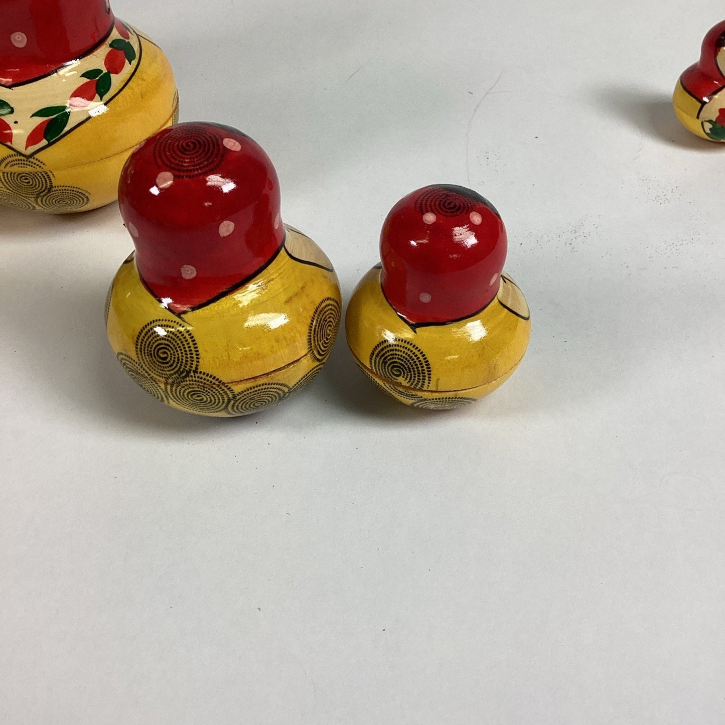 Set of 7 Hand-painted Wooden Russian Nesting Dolls