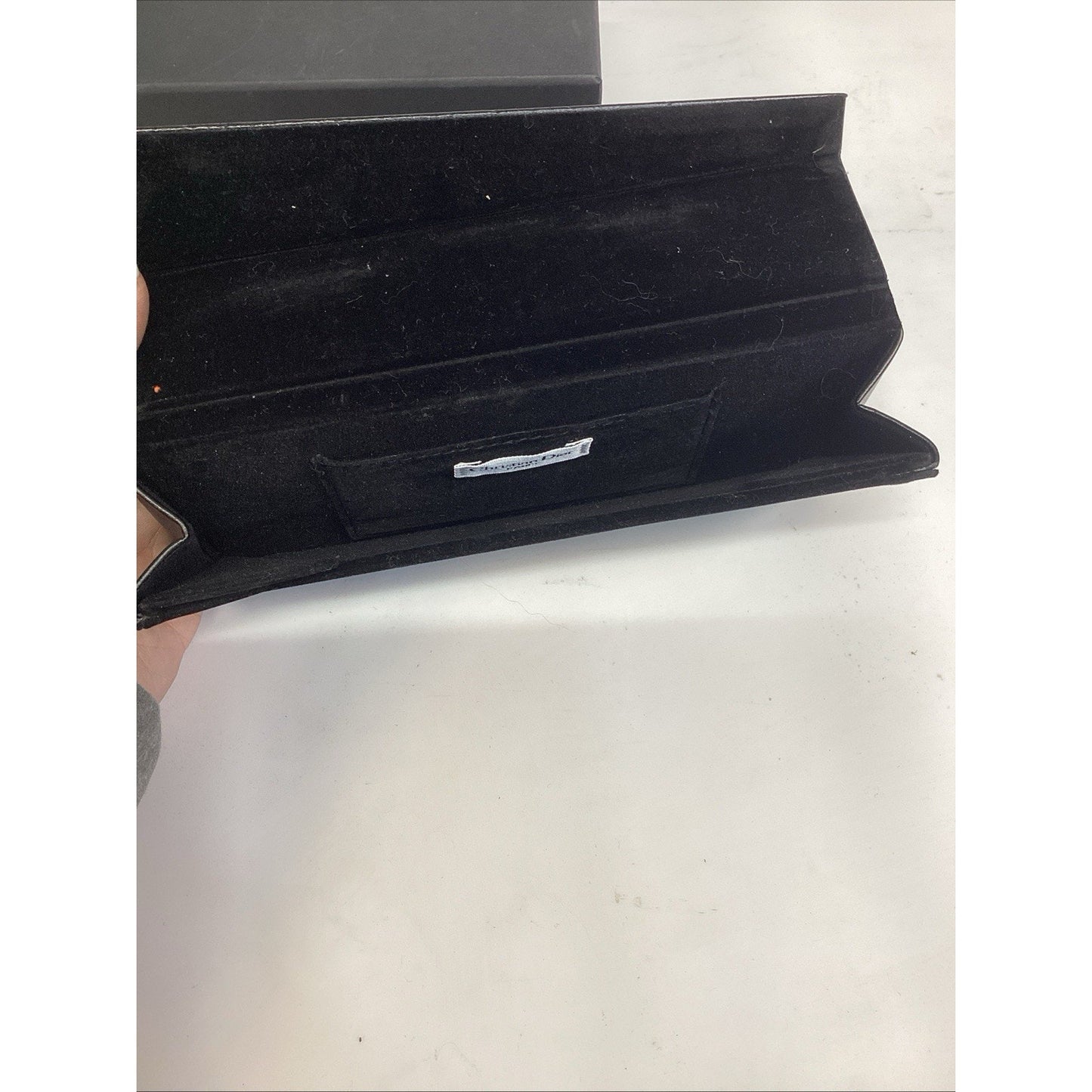 Christian Dior Black Folding Sunglasses Magnetic Eyeglasses Case With Card & Box