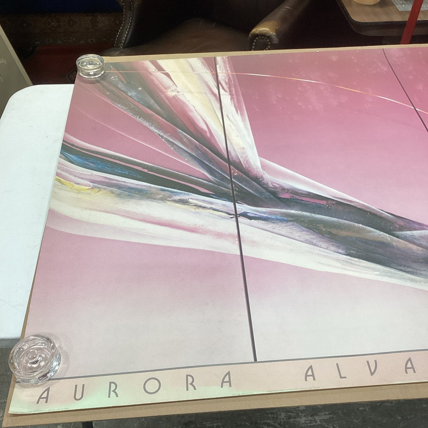 1984 Aurora Alvarez Pink Litho - 48x38”