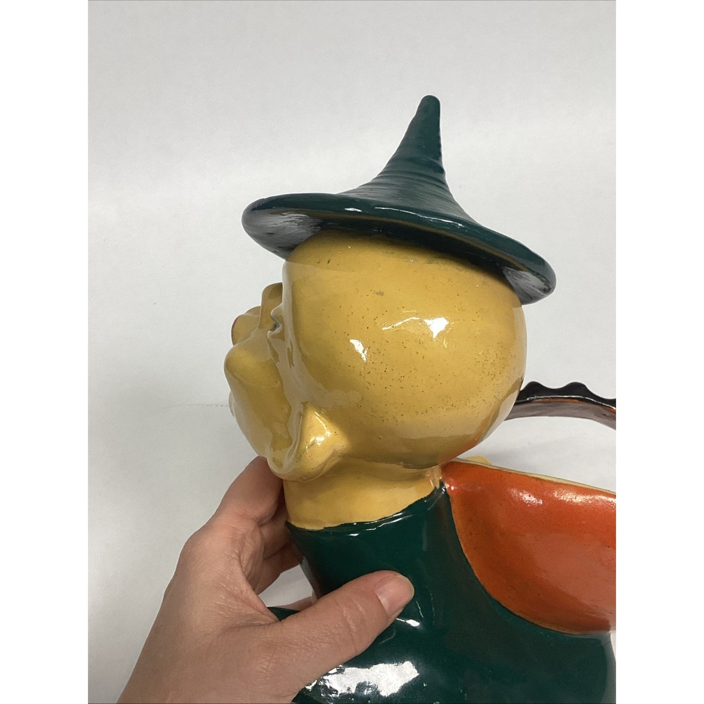 Whimsical Vintage Ceramic Minstrel Candy/Nut Dish Sculpture Figurine