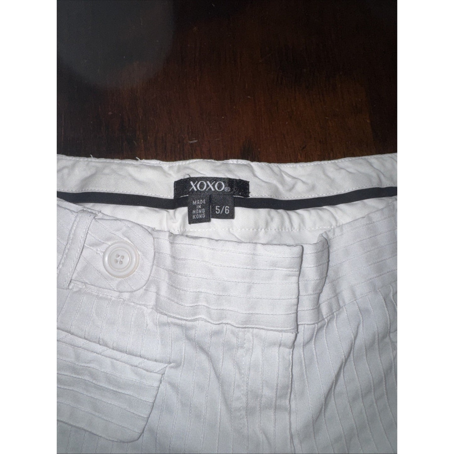 White Ribbed Shorts XOXO size 5/6