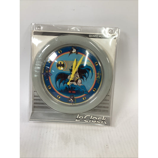 Vintage 1989 DC Comics Batman Le Wall Clock - Quartz Movement - NOS - 8.5”D