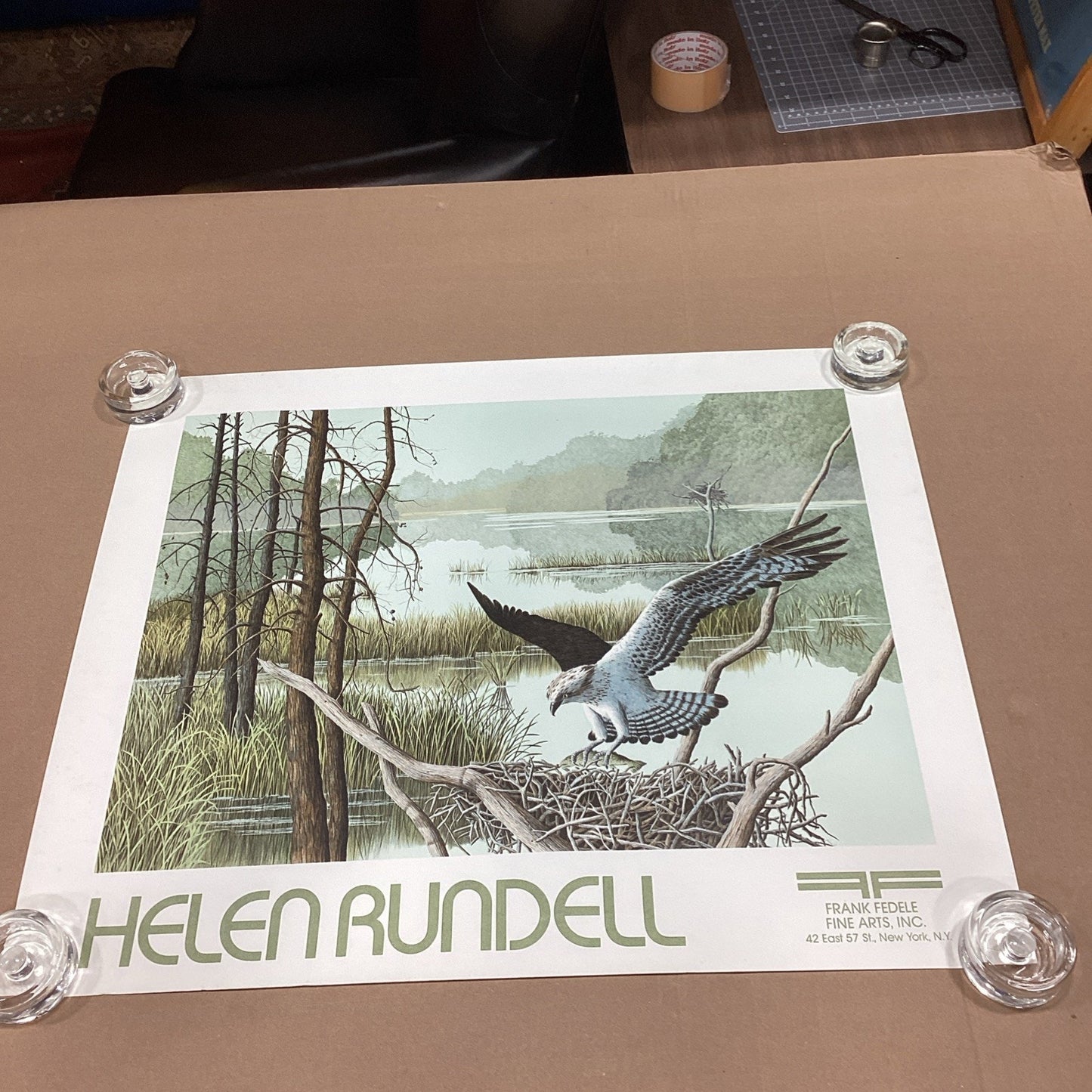 Helen Rundell Osprey Lithograph Poster - 28x23”